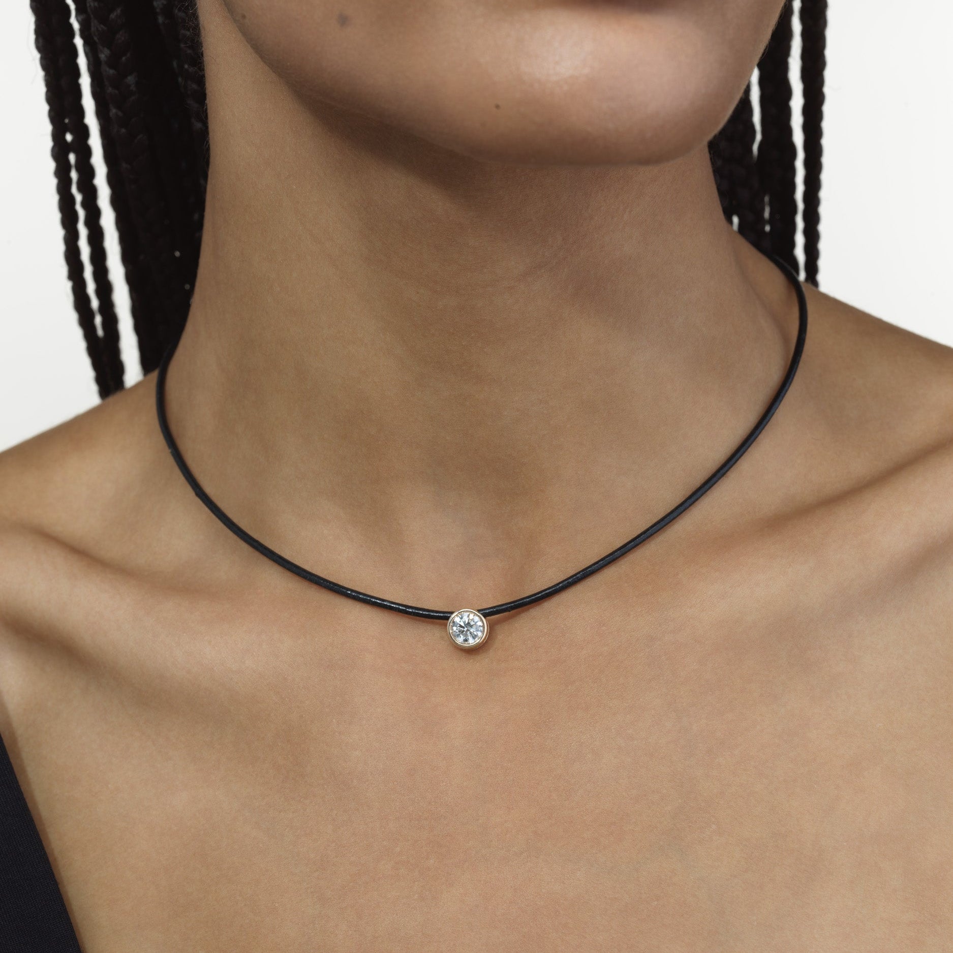 Margot Round Cut Diamond Necklace