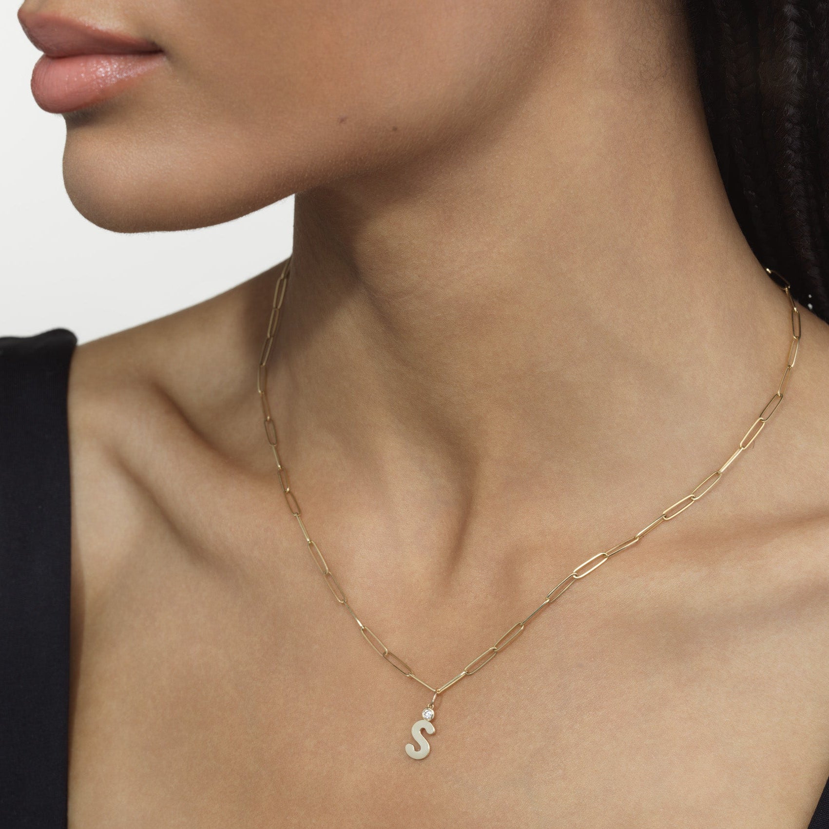 Bubble Initial Birthstone Charm