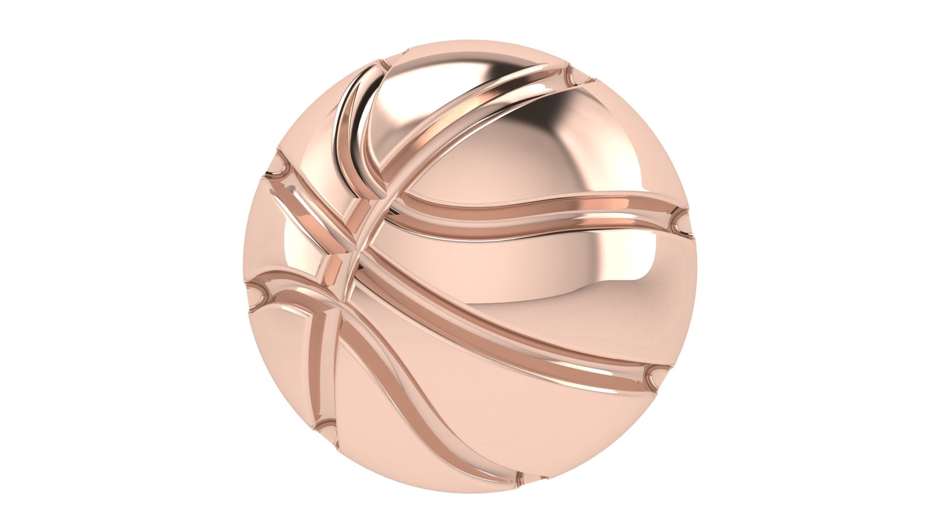 Solid Basketball Slider Charm