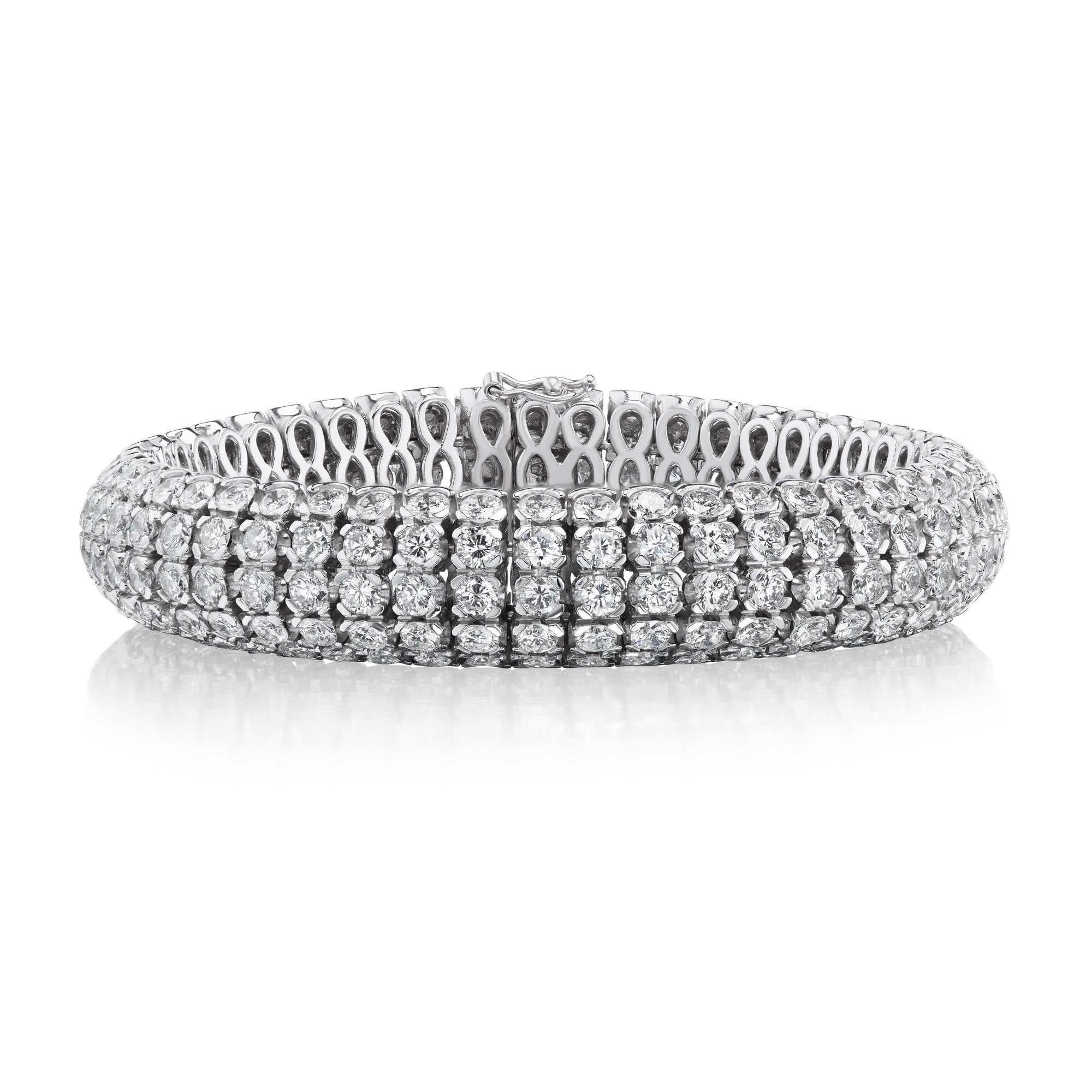 Domed Diamond Stretch Bracelet