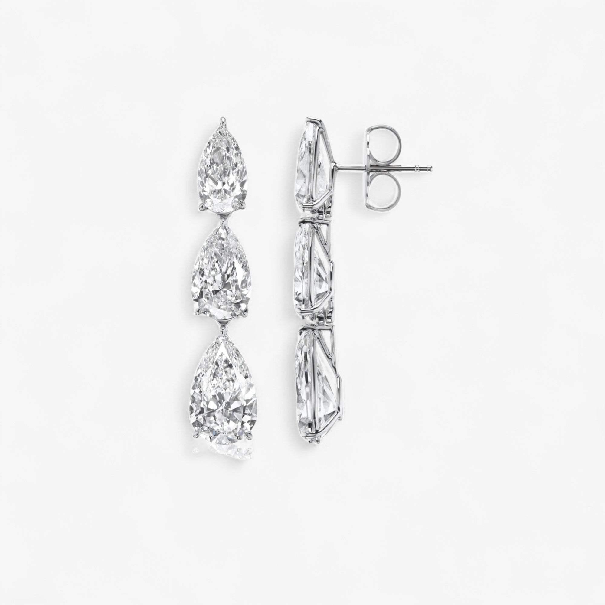 Triple Pear Drop Earrings