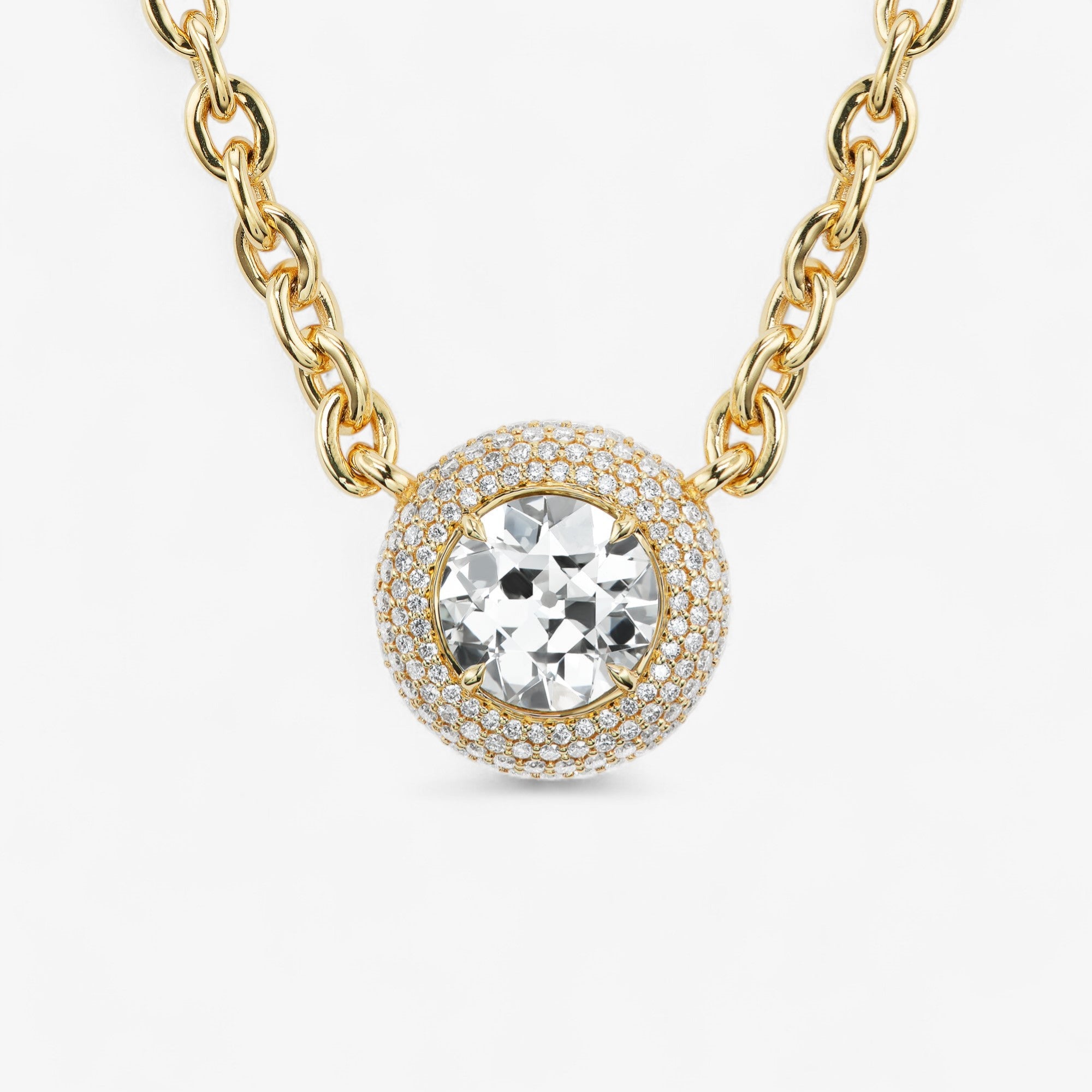 Old Euro Diamond Pendant