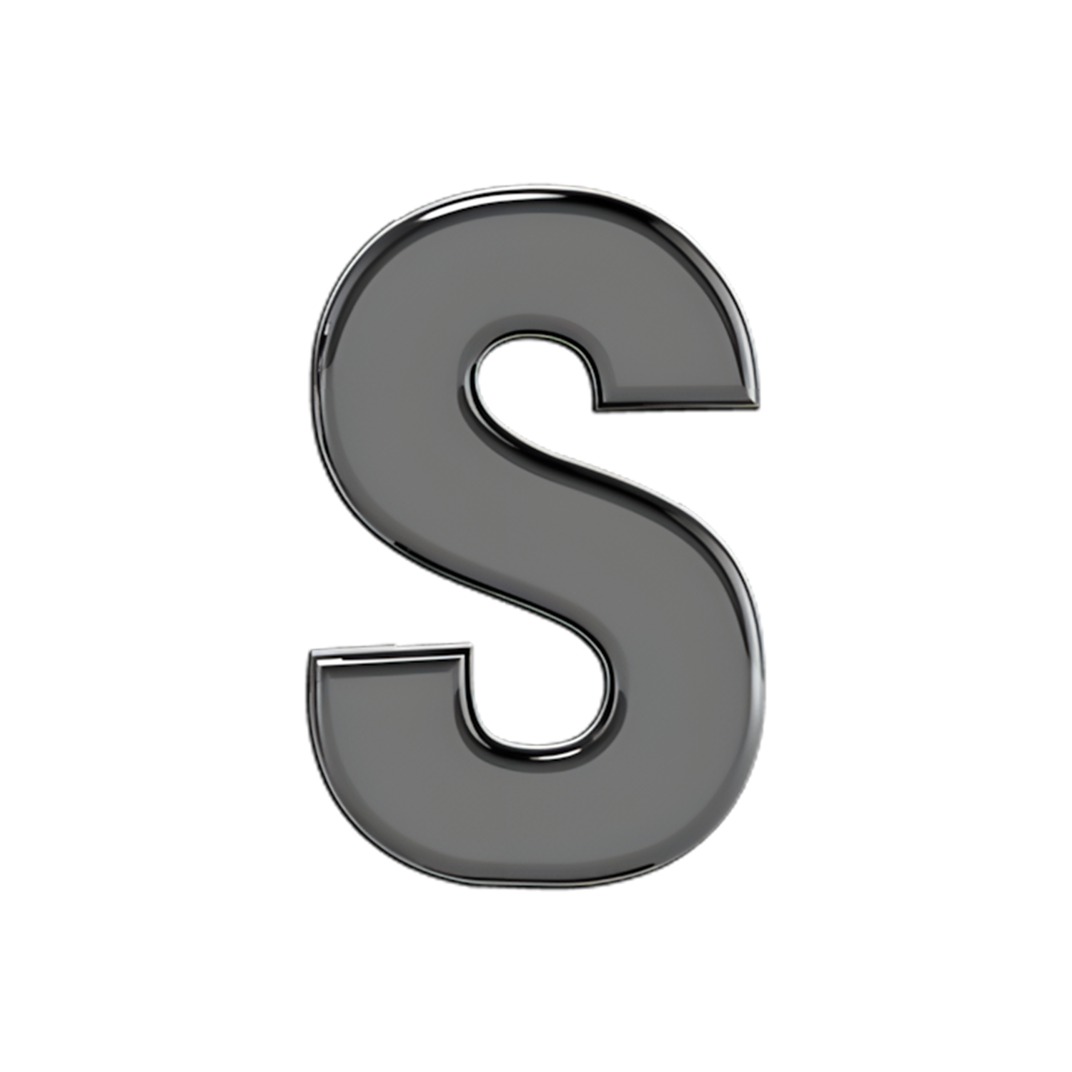 Slider Solid Letter S Charm