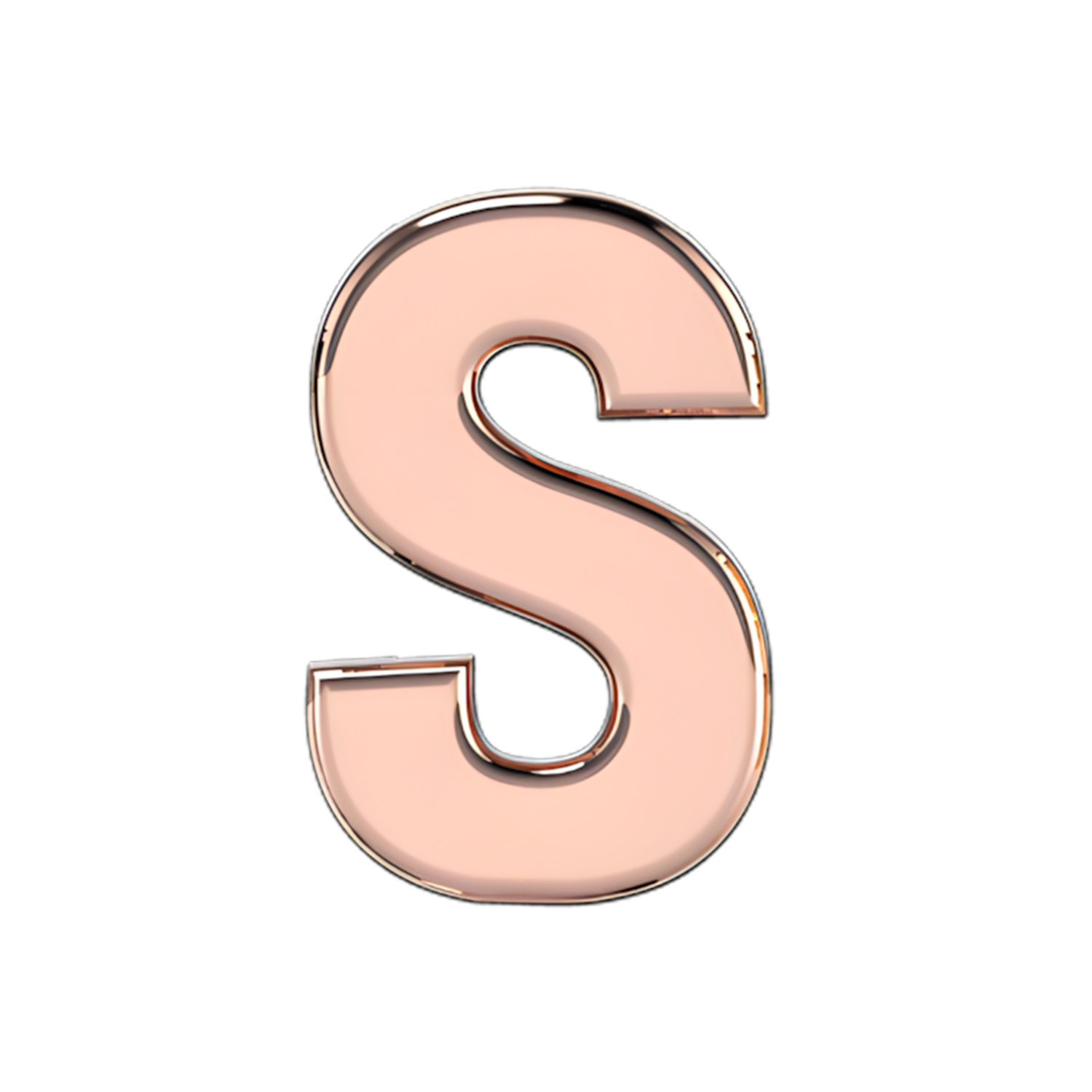 Slider Solid Letter S Charm