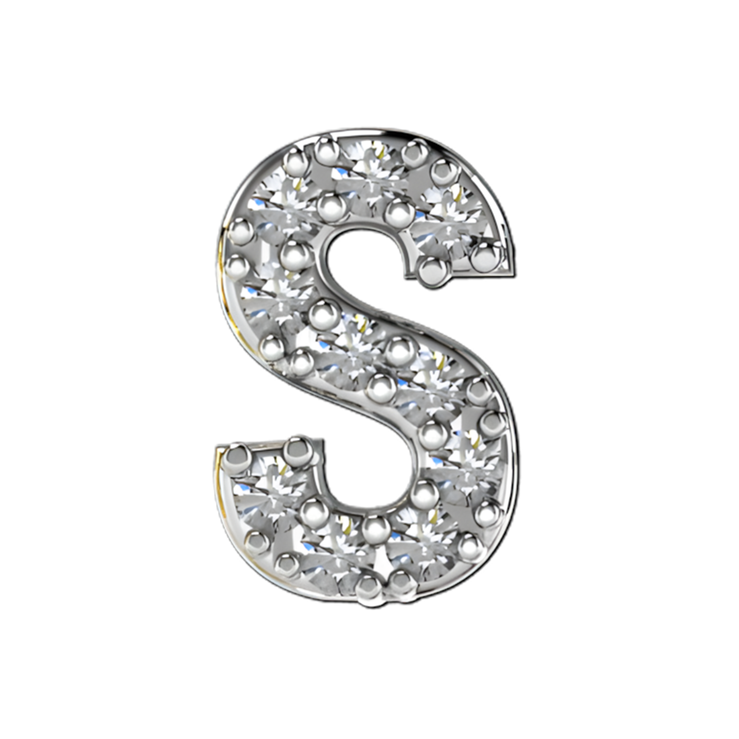 Slider Pave Letter S Charm