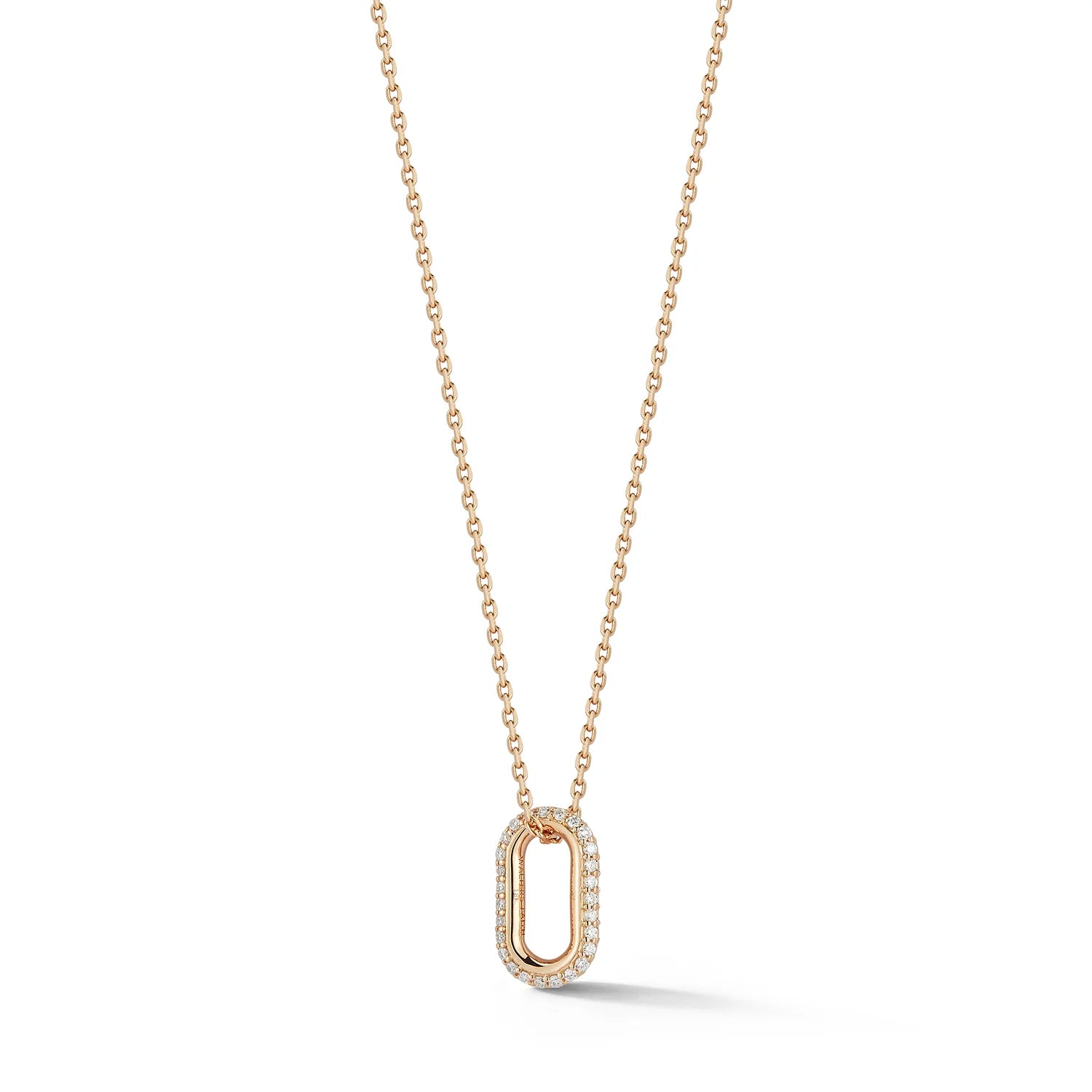 Saxon Diamond Mini Single Link Necklace