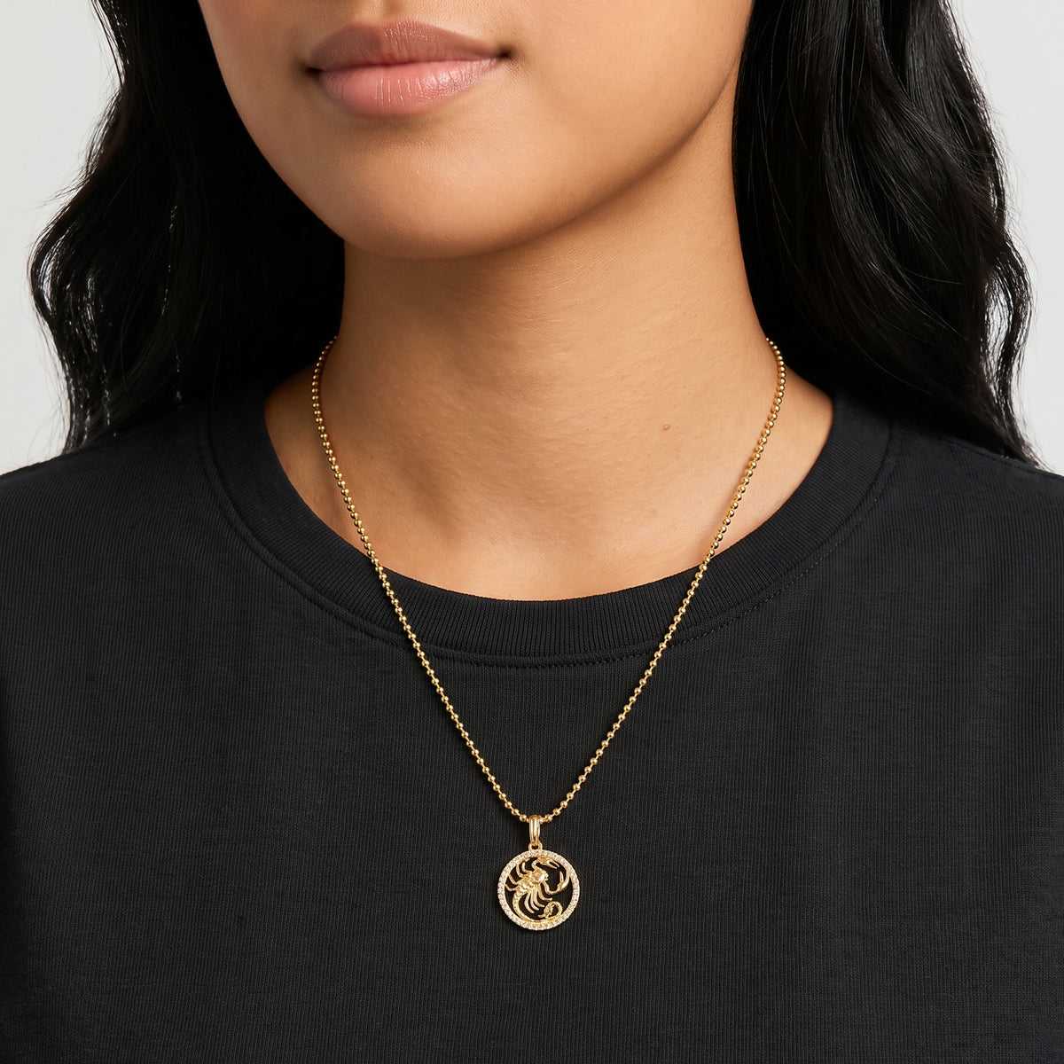 Token Zodiac Open Frame Scorpio Pendant