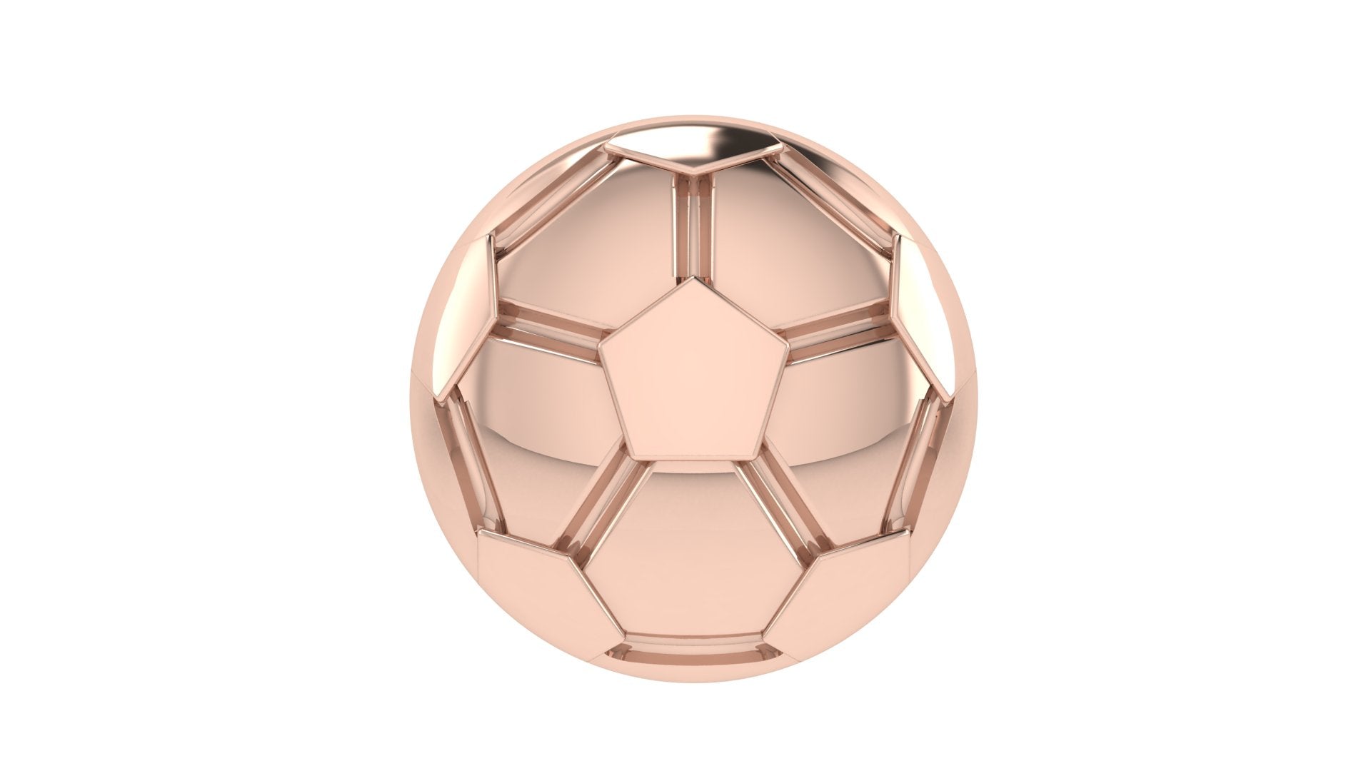 Solid Soccer Ball Slider Charm 18k Rose Gold