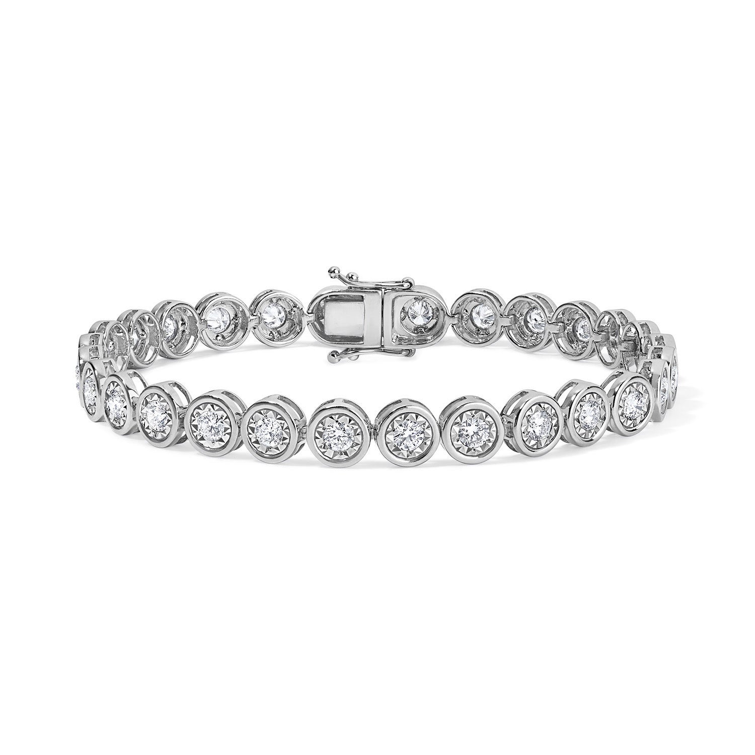 Straight Line Illusion Tennis Bracelet