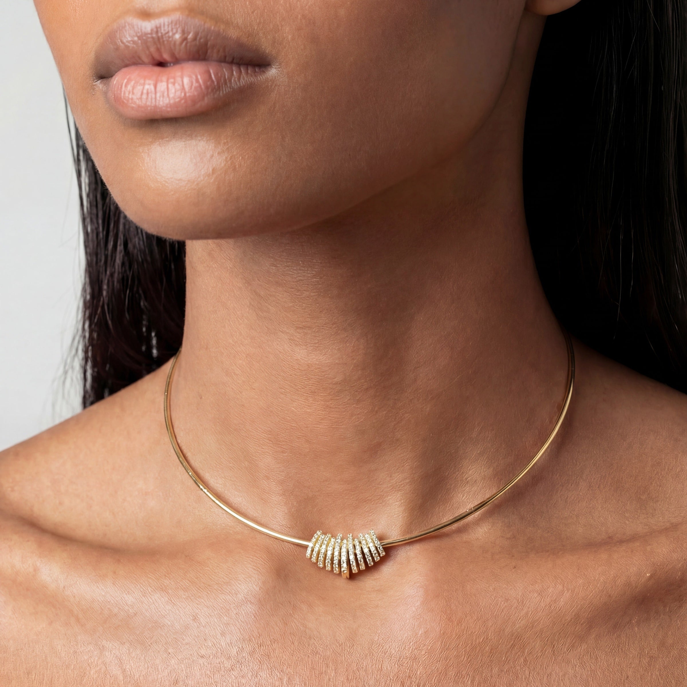 Astrid Pave Flare Pendant