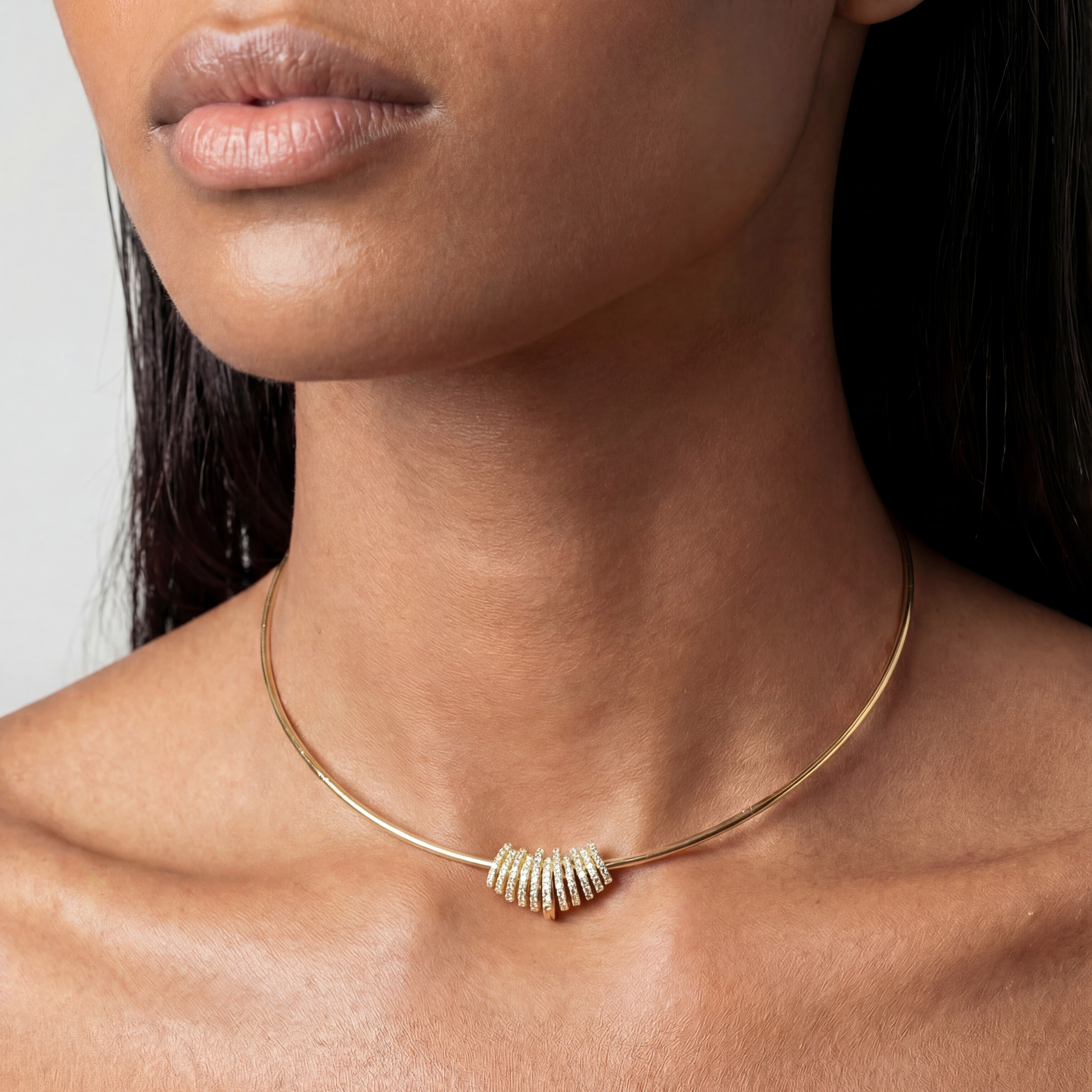 Astrid Pave Flare Pendant