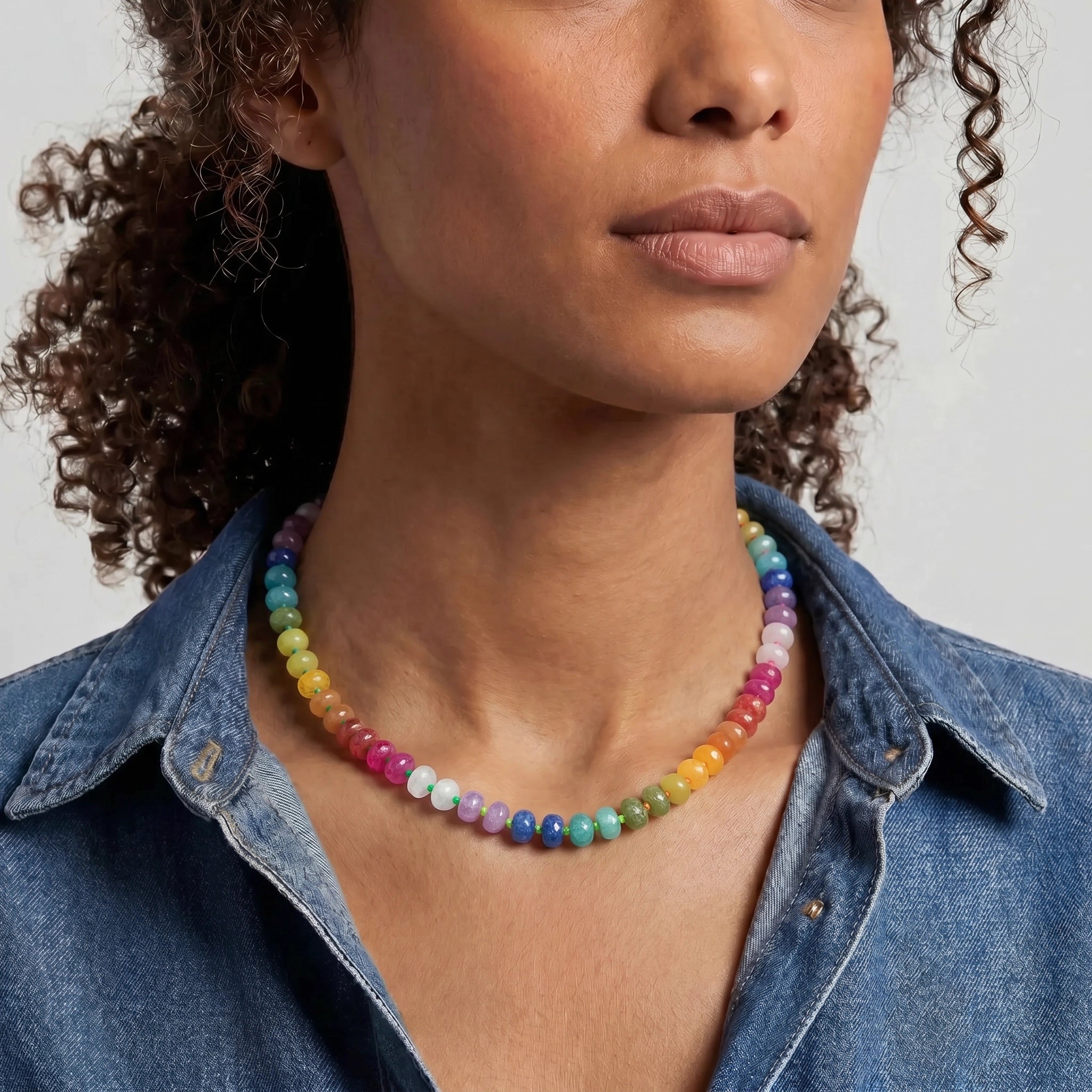Kendall Rainbow Beaded Necklace