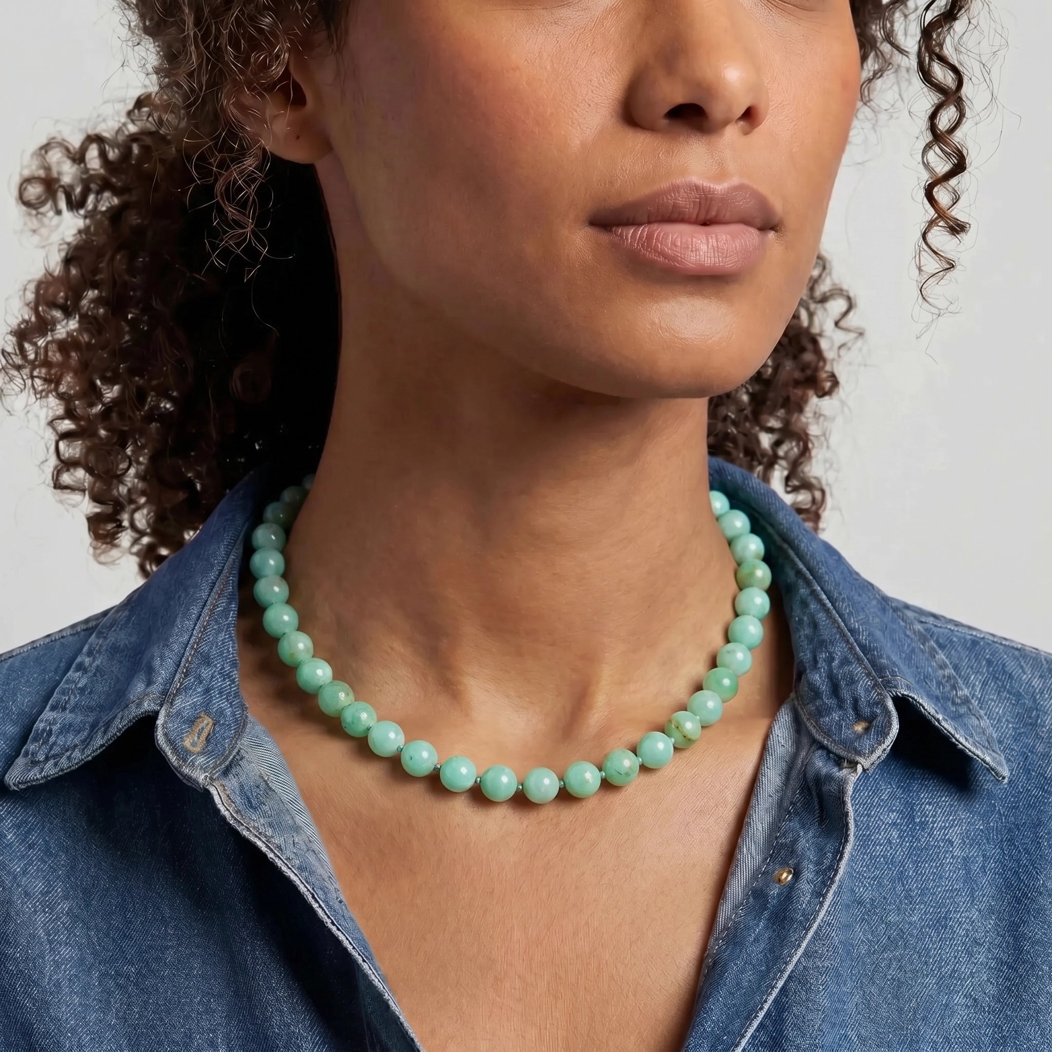 Kendall Chrysoprase Beaded Necklace