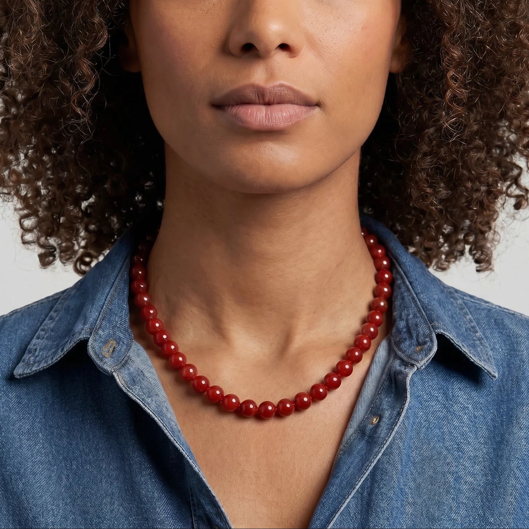 Vault Sale: Kendall Red Agate Beaded Necklace