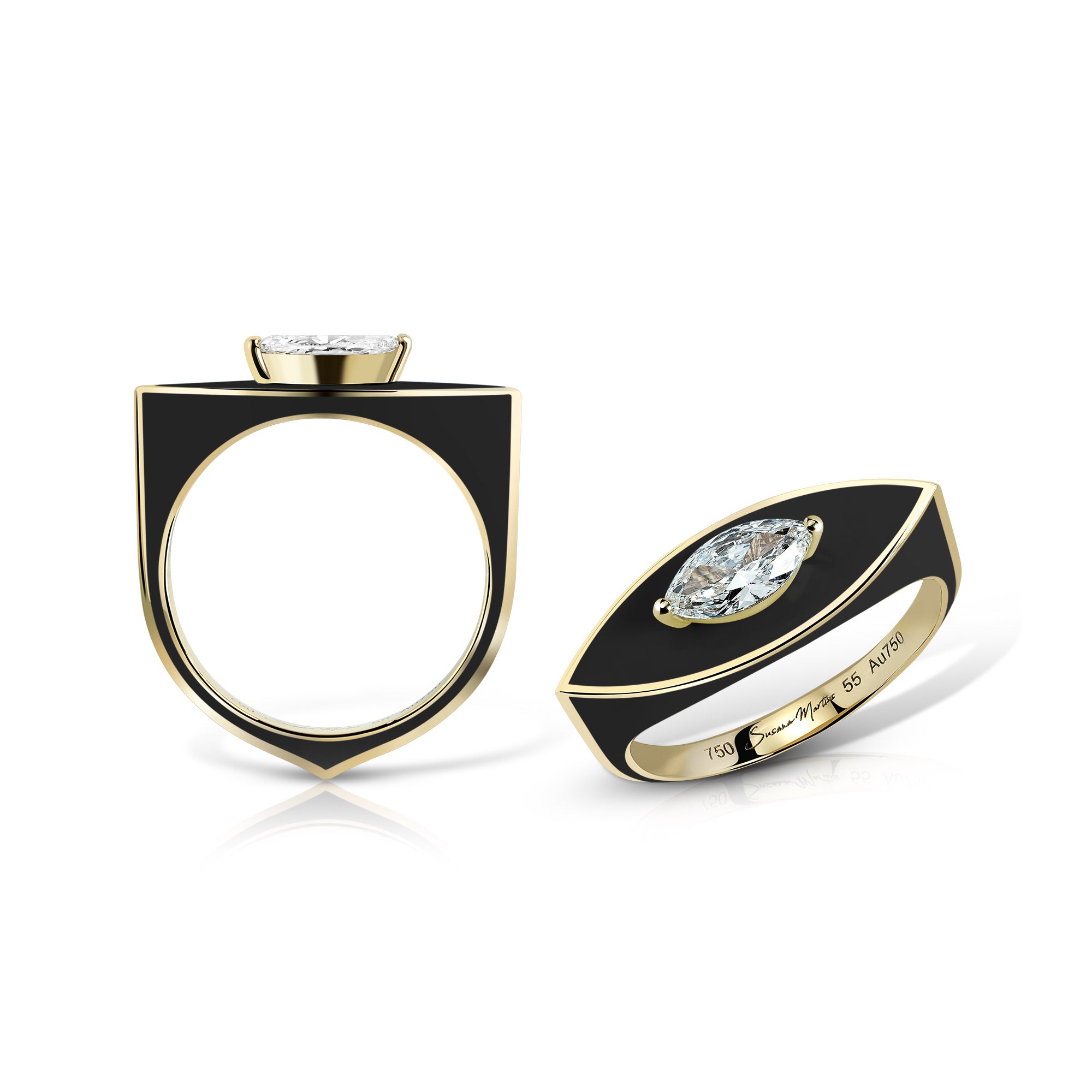 Marquise and Enamel Frost Unstoppable Eye Candy Ring