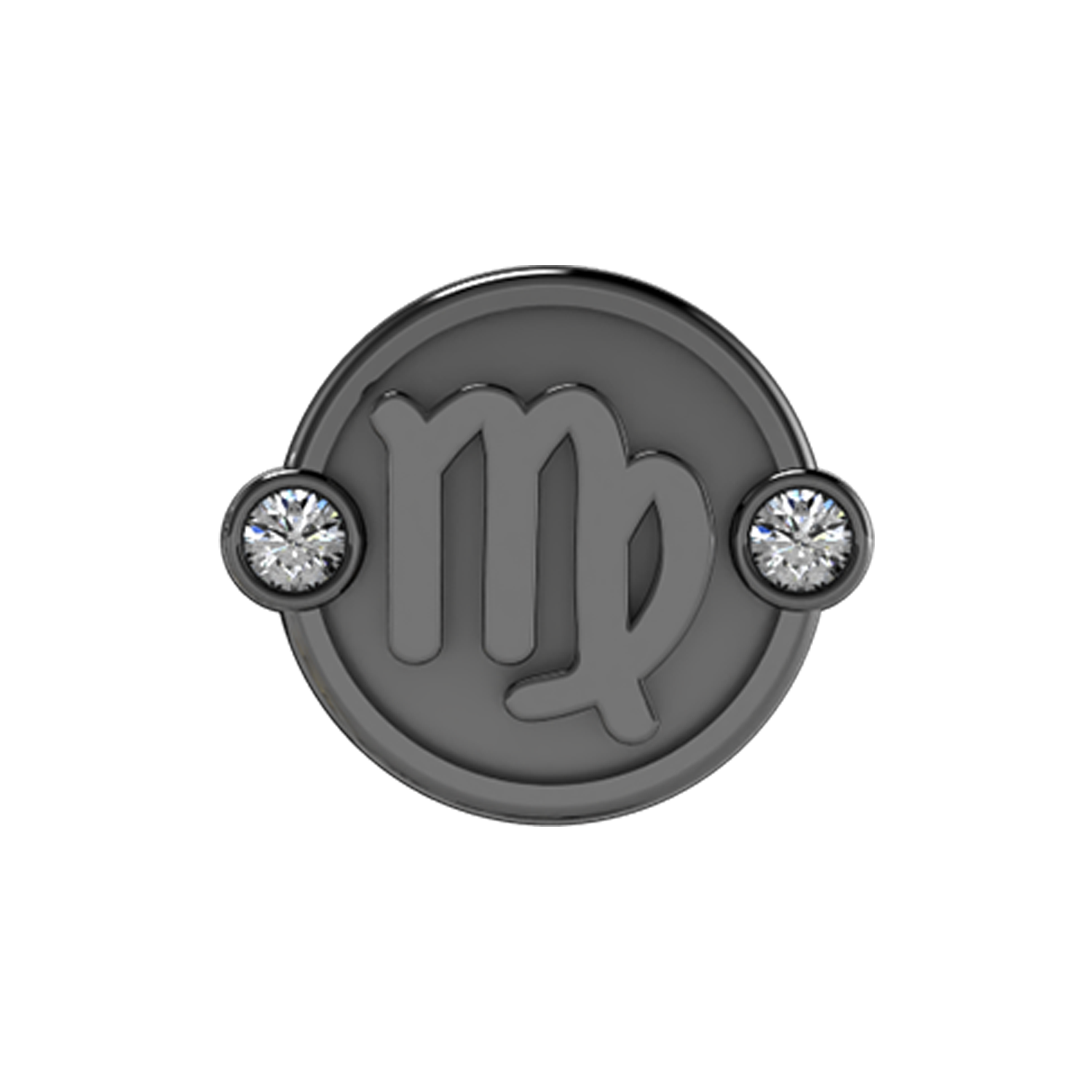 Virgo Slider Charm Black Rhodium
