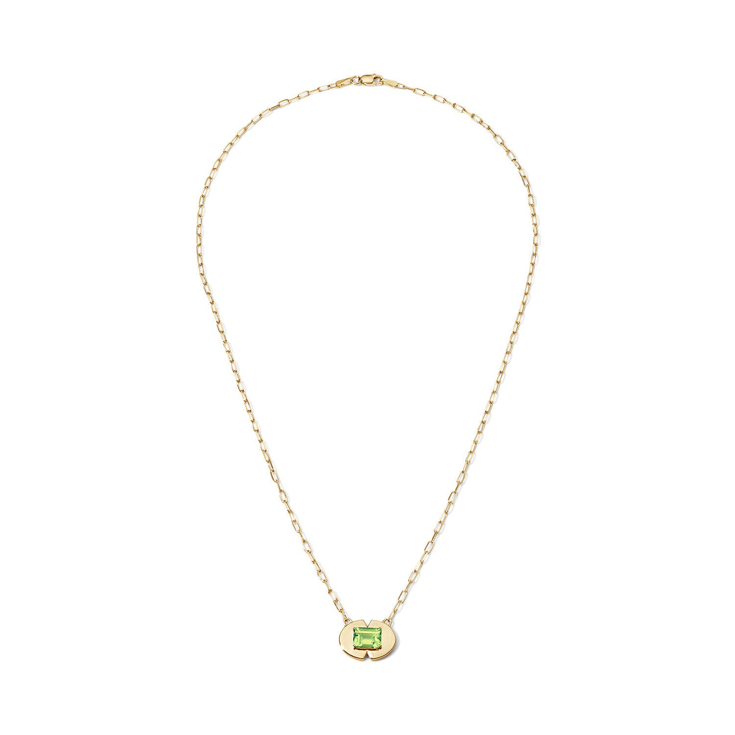 Emerald Cut Gemstone Necklace