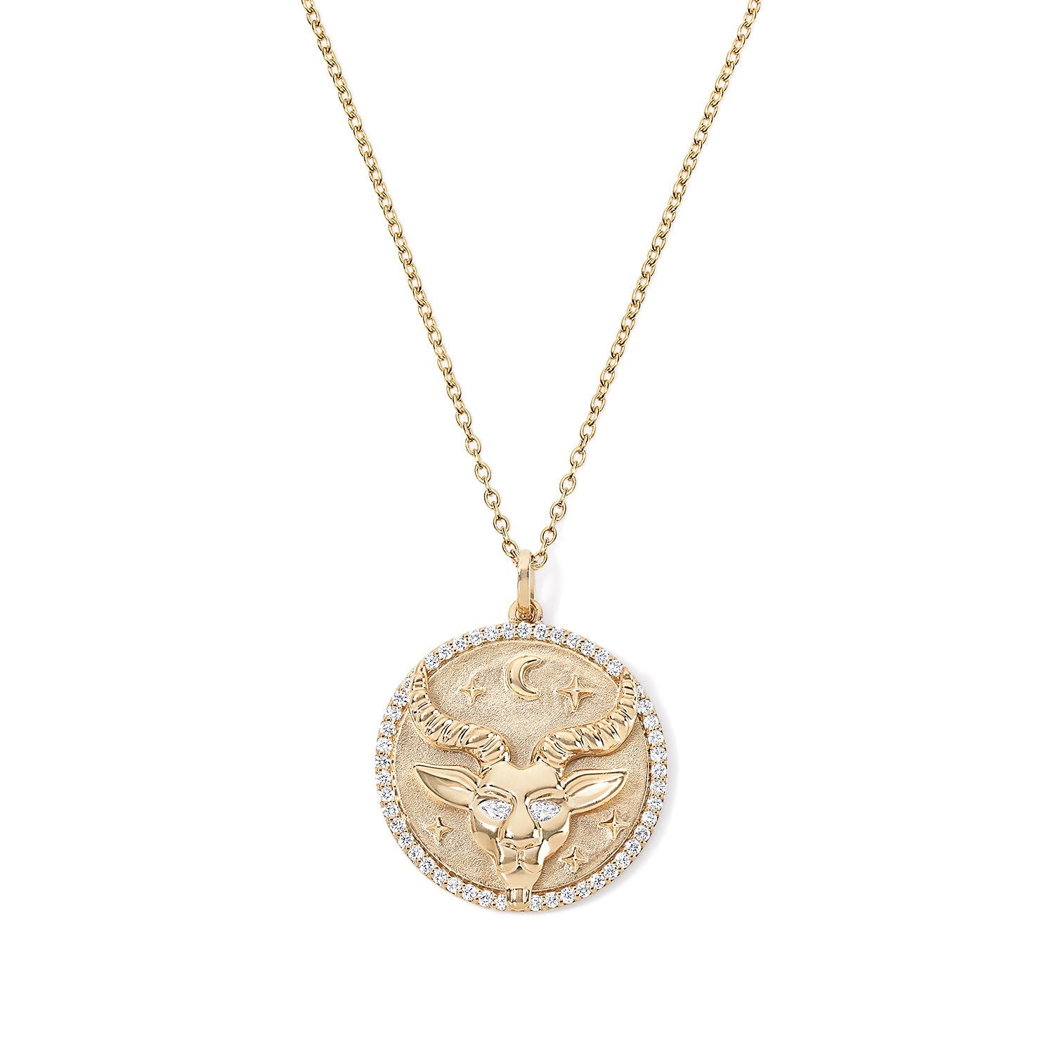 Gold and Diamond Zodiac Necklace