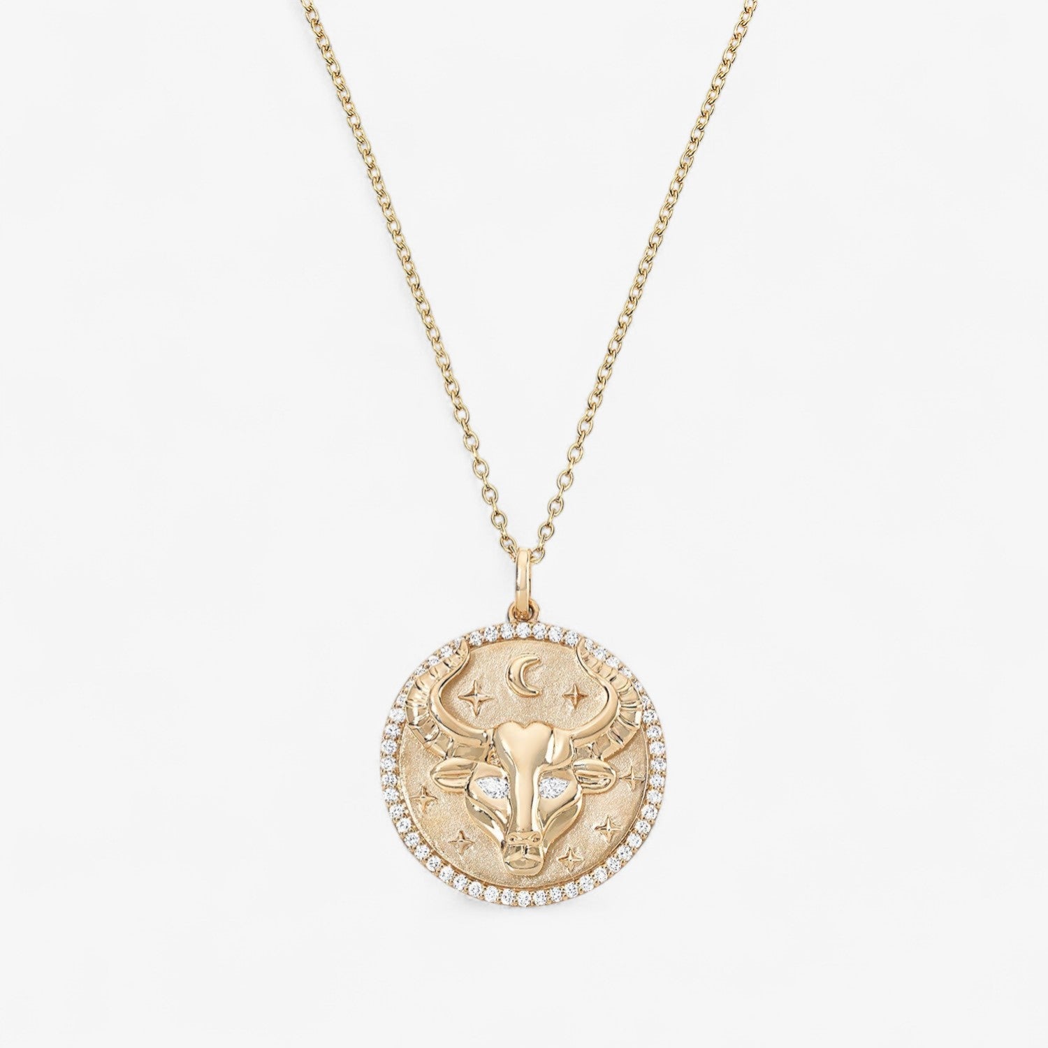 Gold and Diamond Zodiac Necklace