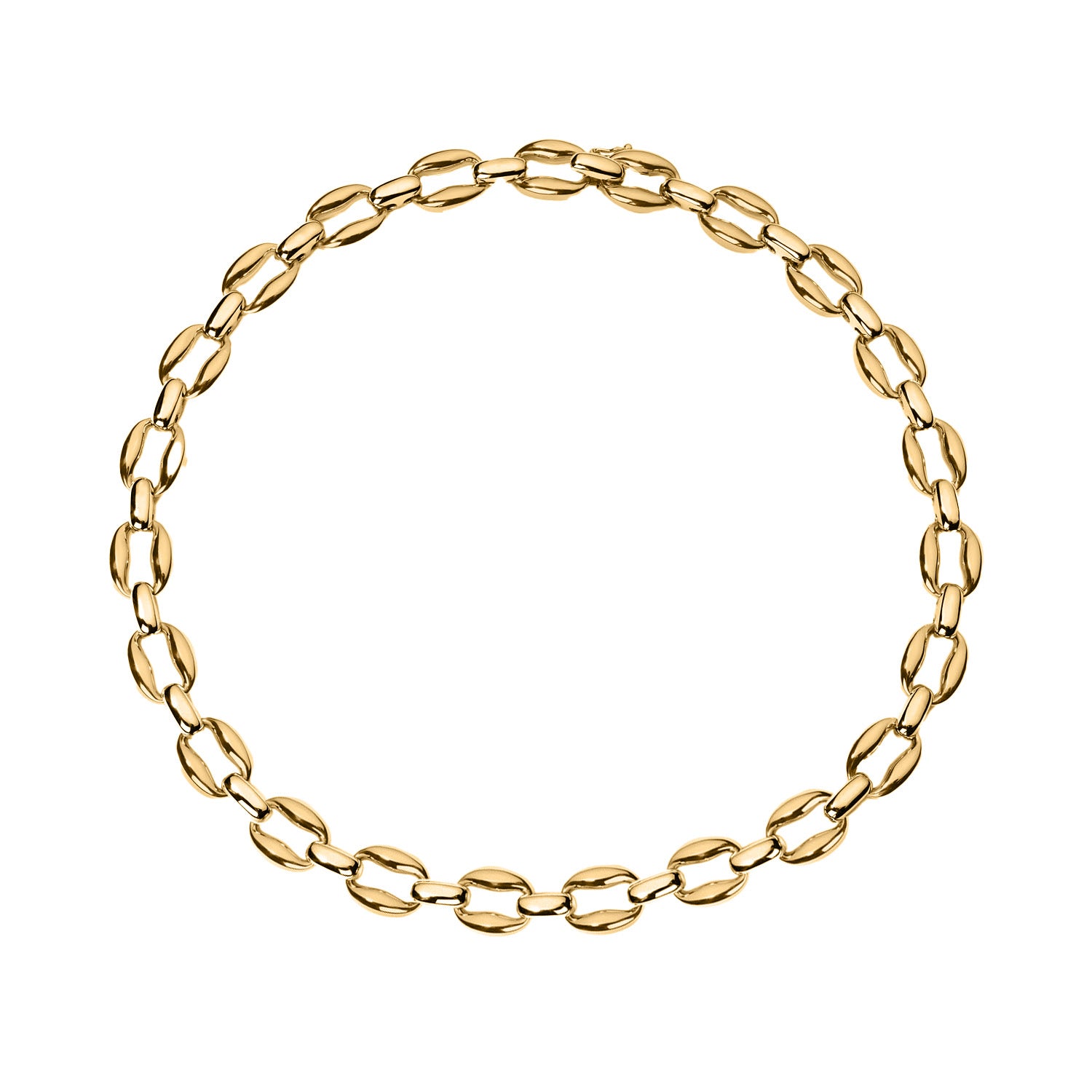 Gold Oval Link Necklace