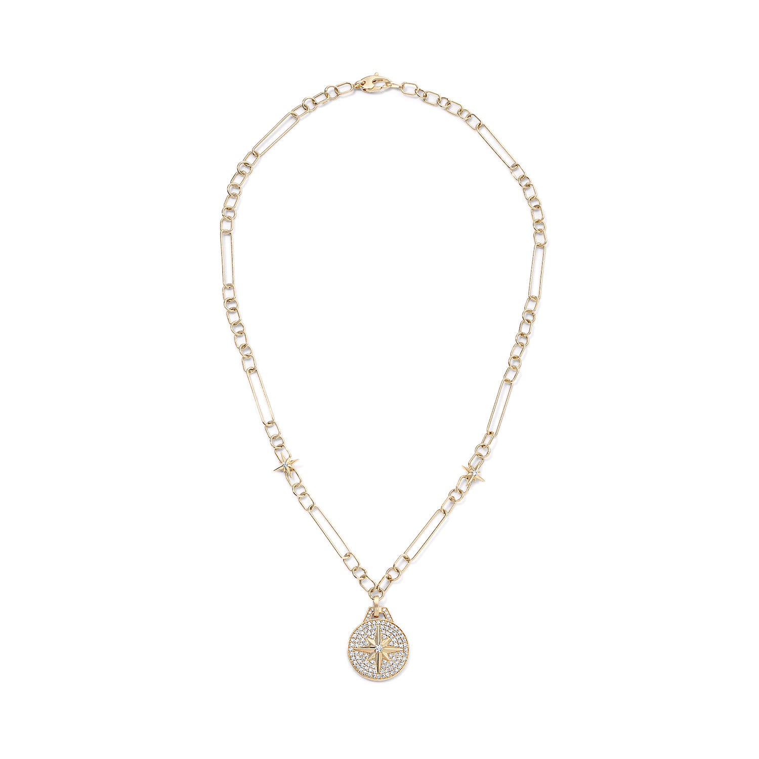 Fantasia Gold and Diamond North Star Necklace