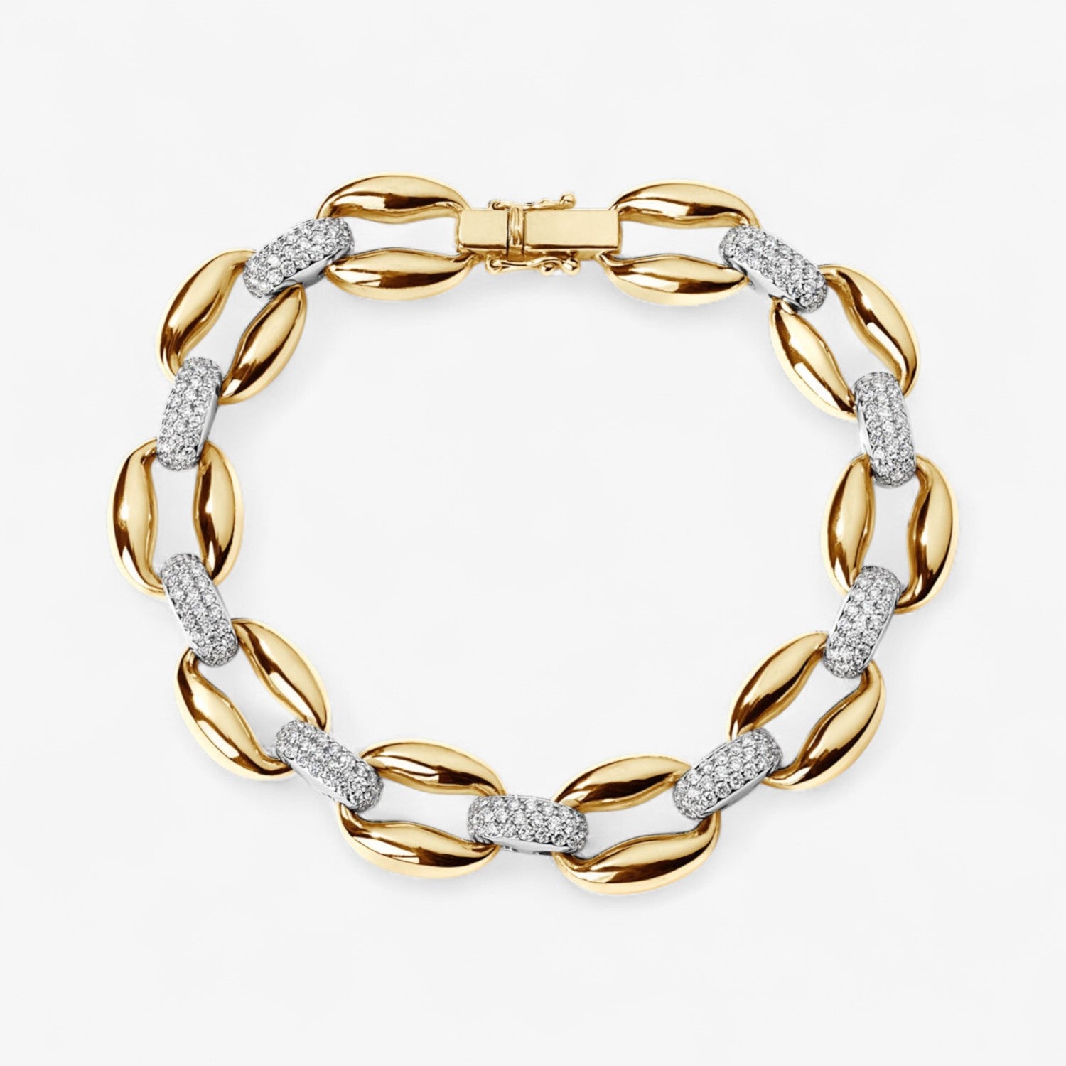 Madison Pave Oval Link Bracelet
