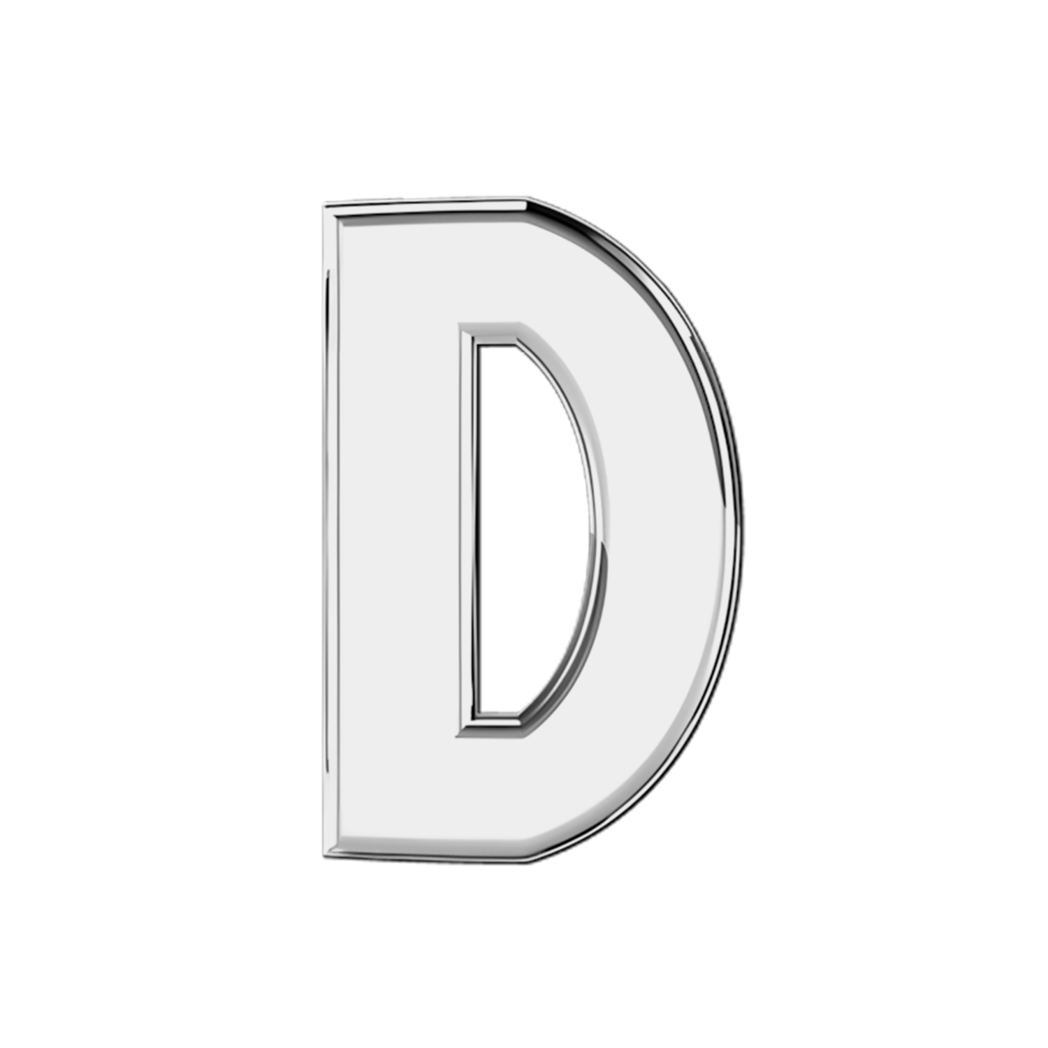 Slider Solid Letter D Charm