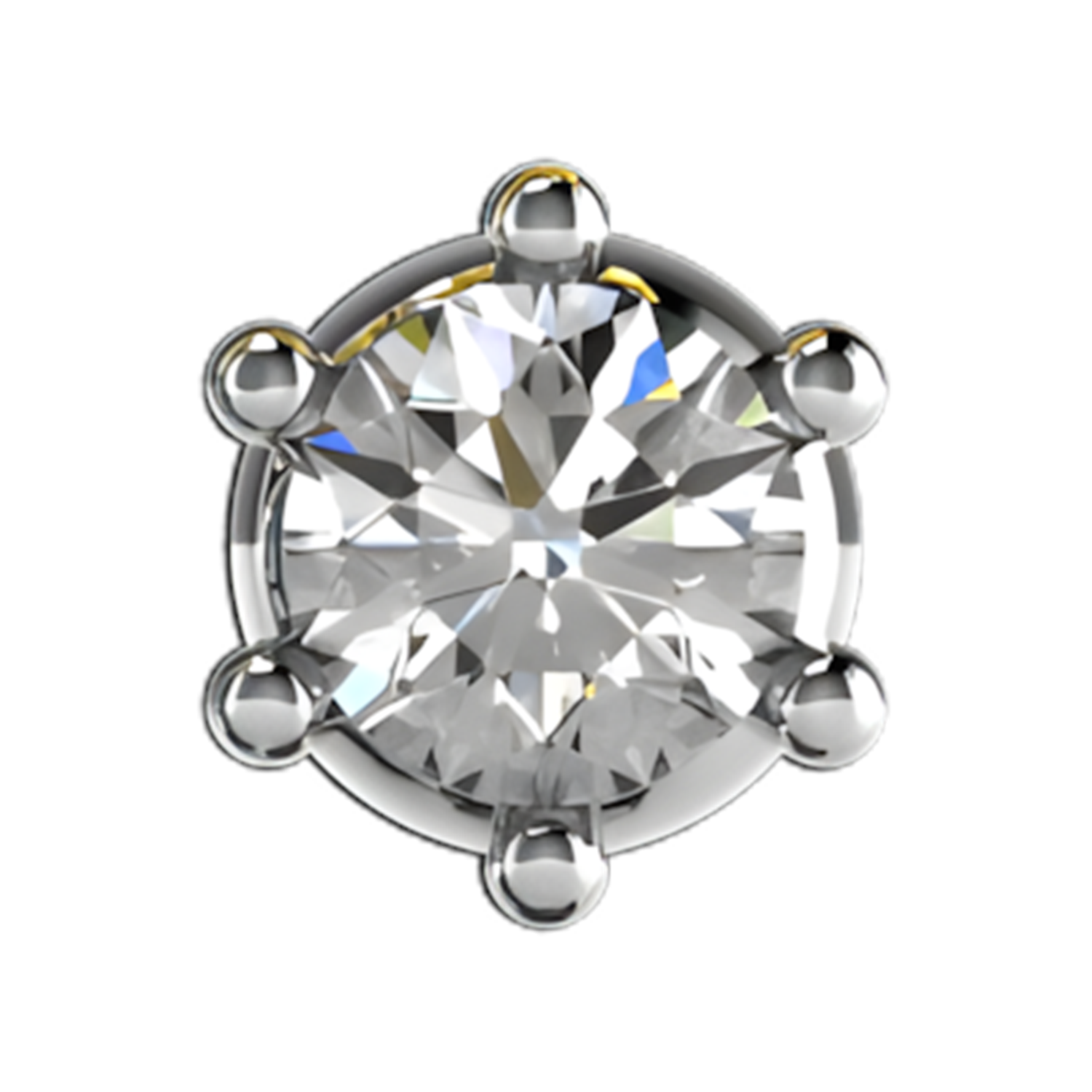 Slider Single Gemstone 18K White Gold Diamond