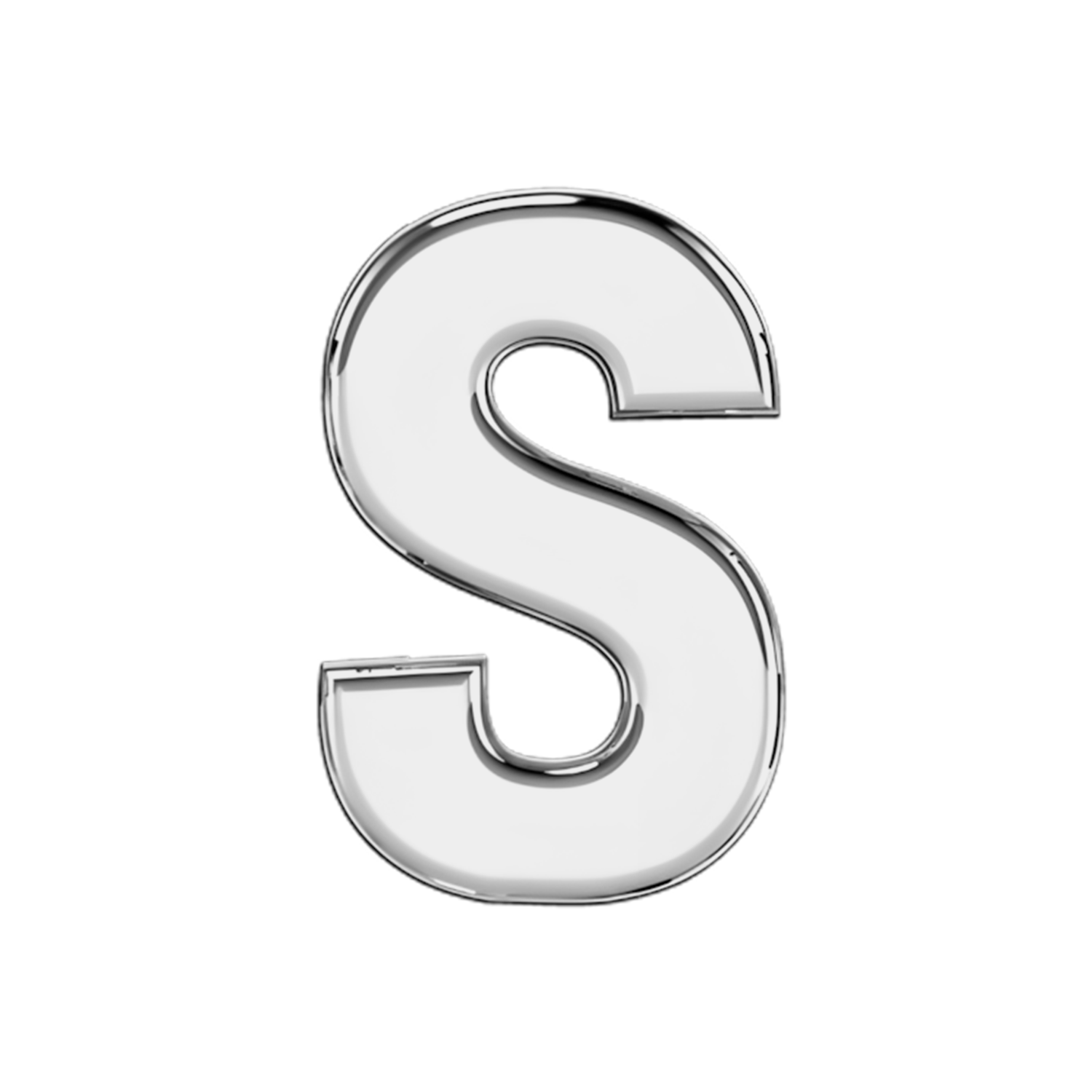 Slider Solid Letter S Charm