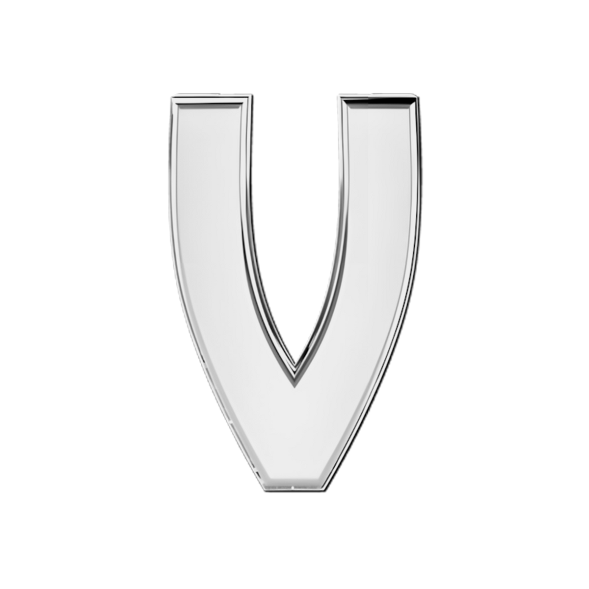 Slider Solid Letter V Charm