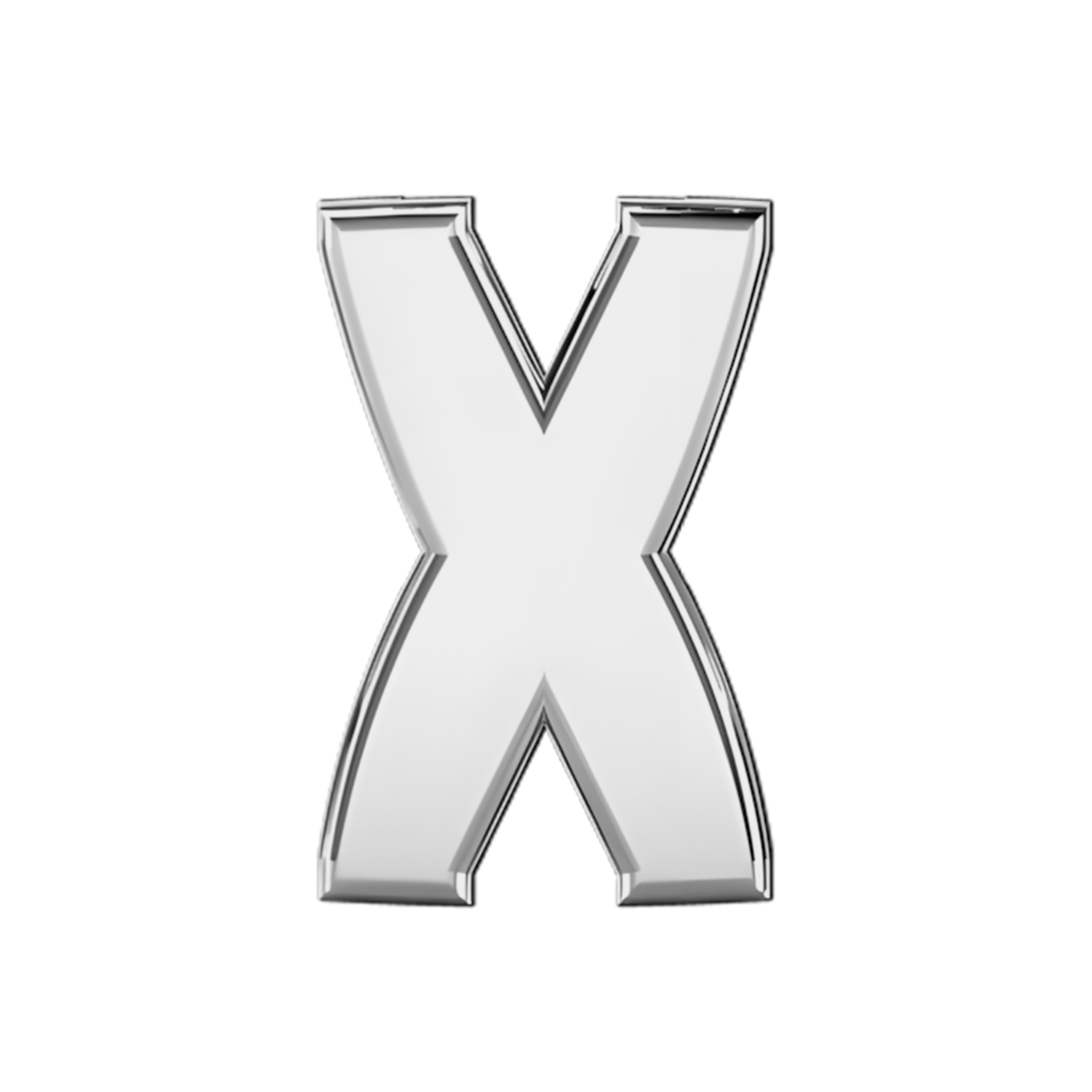 Slider Solid Letter X Charm