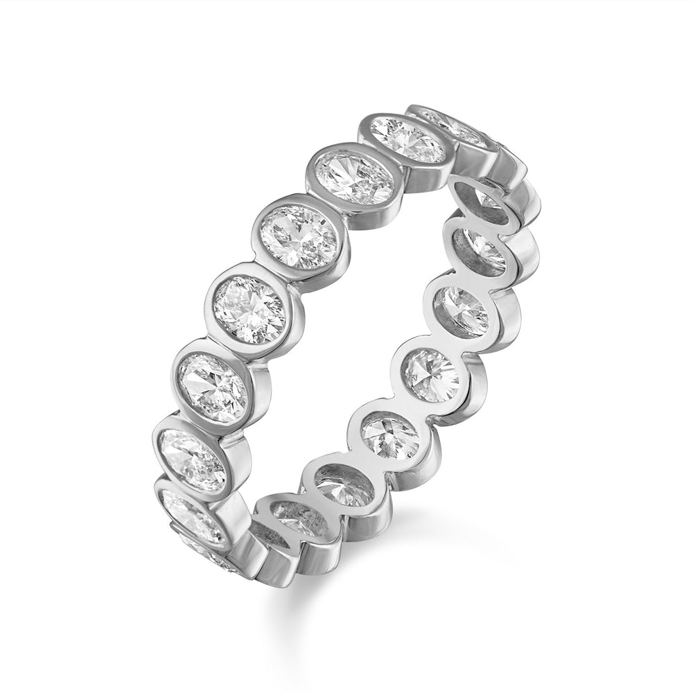 Bezel Set Oval Eternity Band