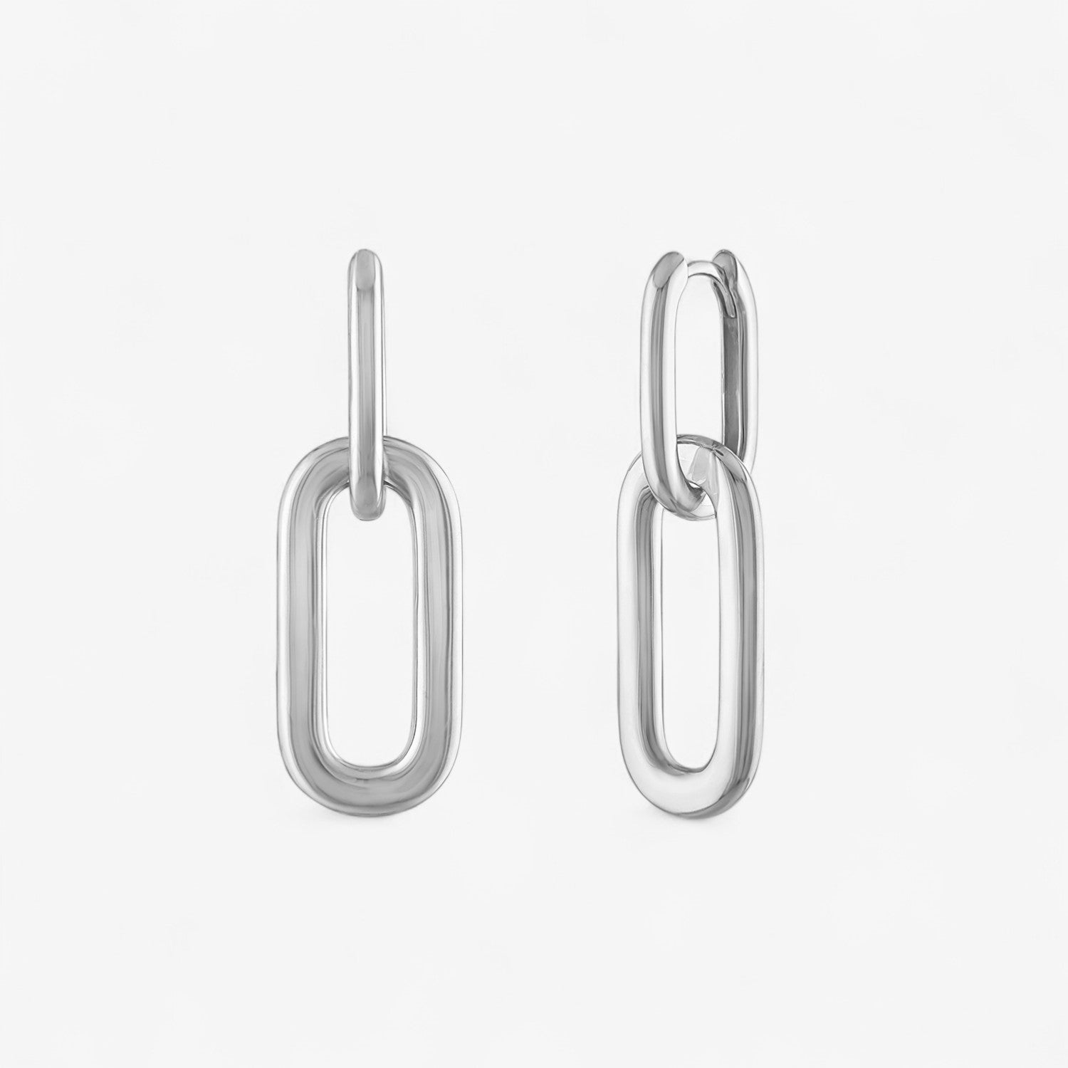 Cleo Paperclip Gold Drop Earrings