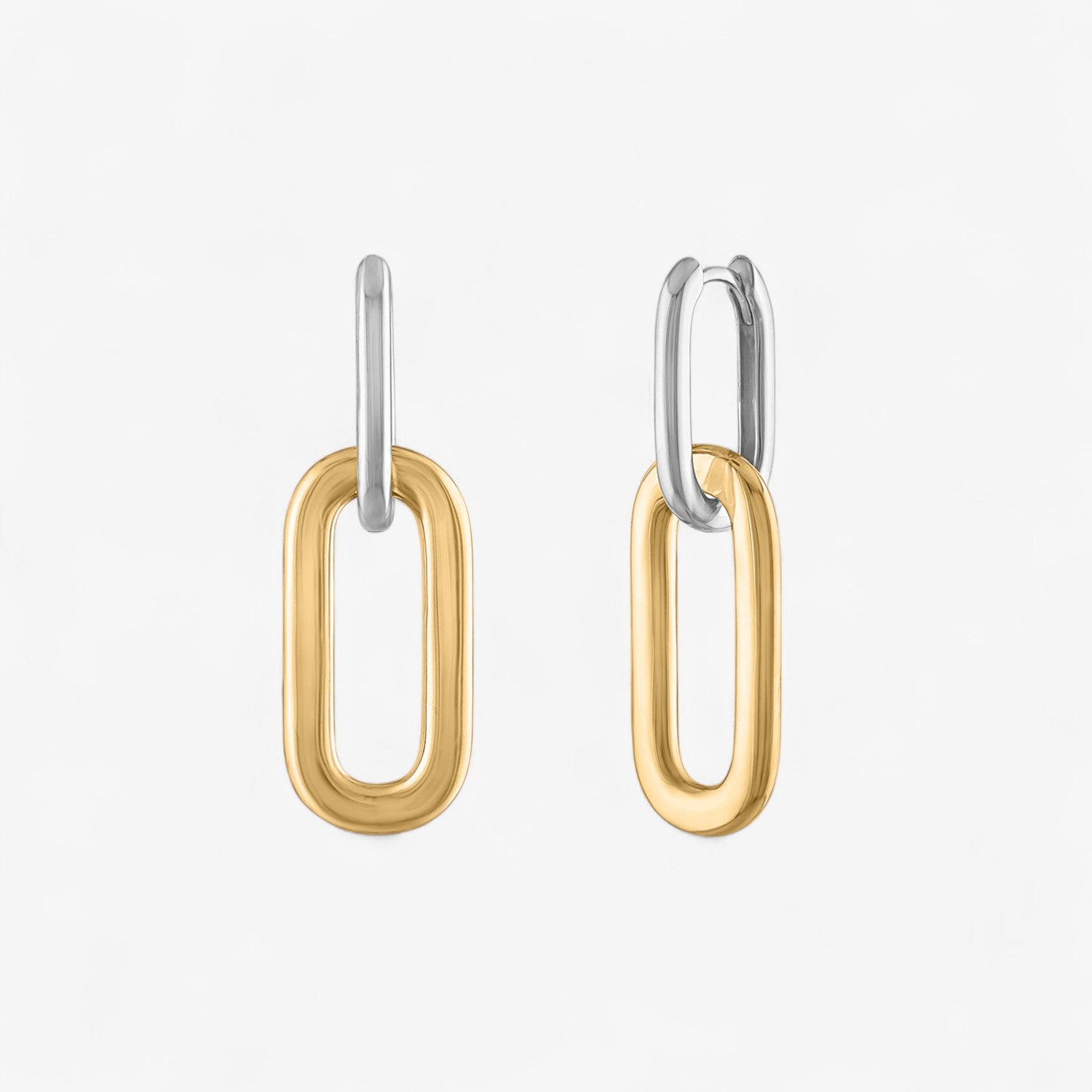 Paperclip Gold Drop Earrings