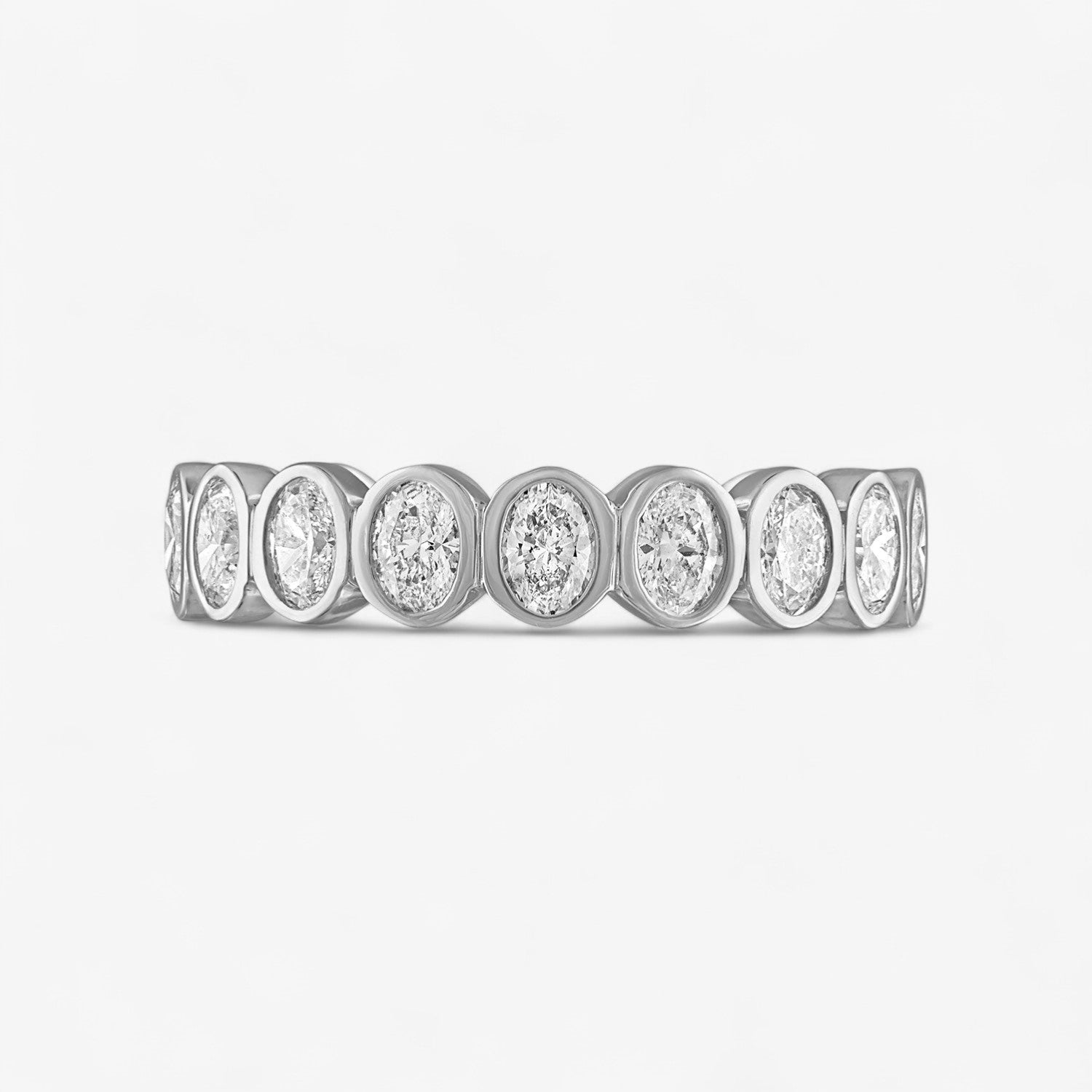 Bezel Set Oval Eternity Band