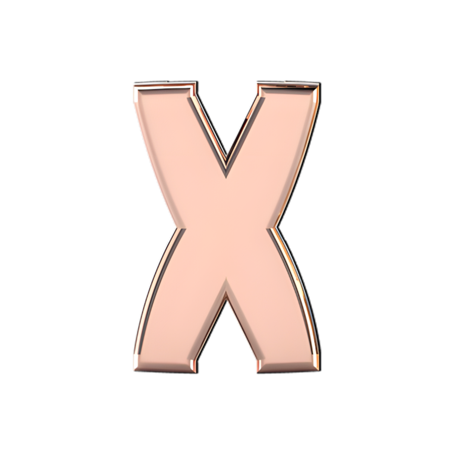 Slider Solid Letter X Charm