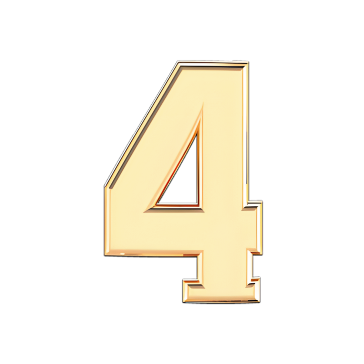 Solid Number 4 Slider Necklace Charm | Stephanie Gottlieb