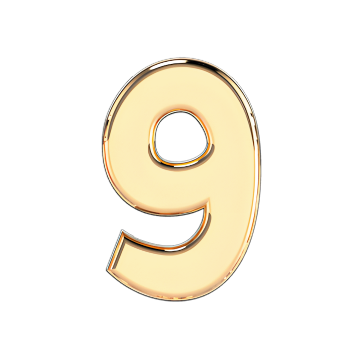 Solid Number 9 Slider Necklace Charm | Stephanie Gottlieb