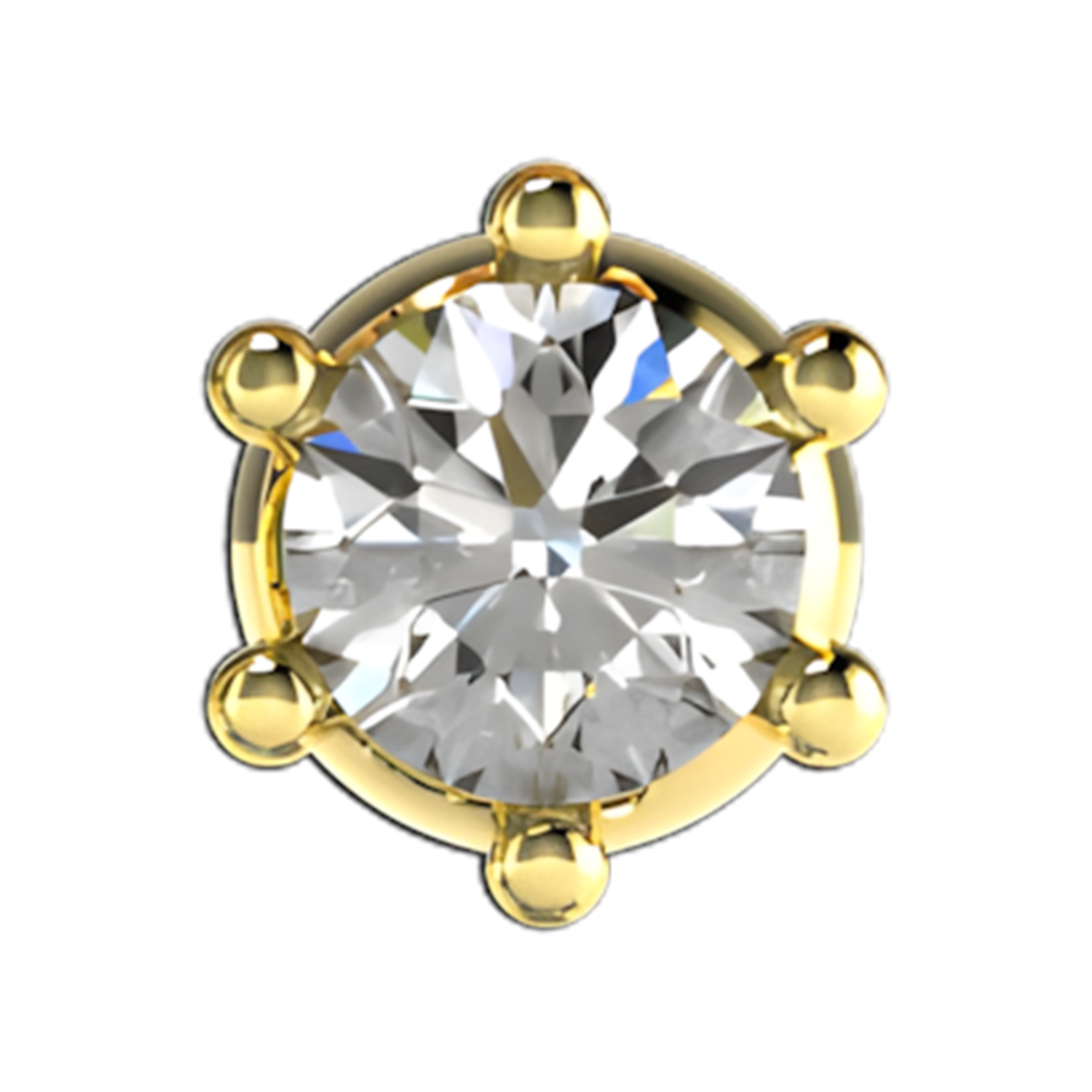 Slider Single Gemstone 18K Yellow Gold Diamond