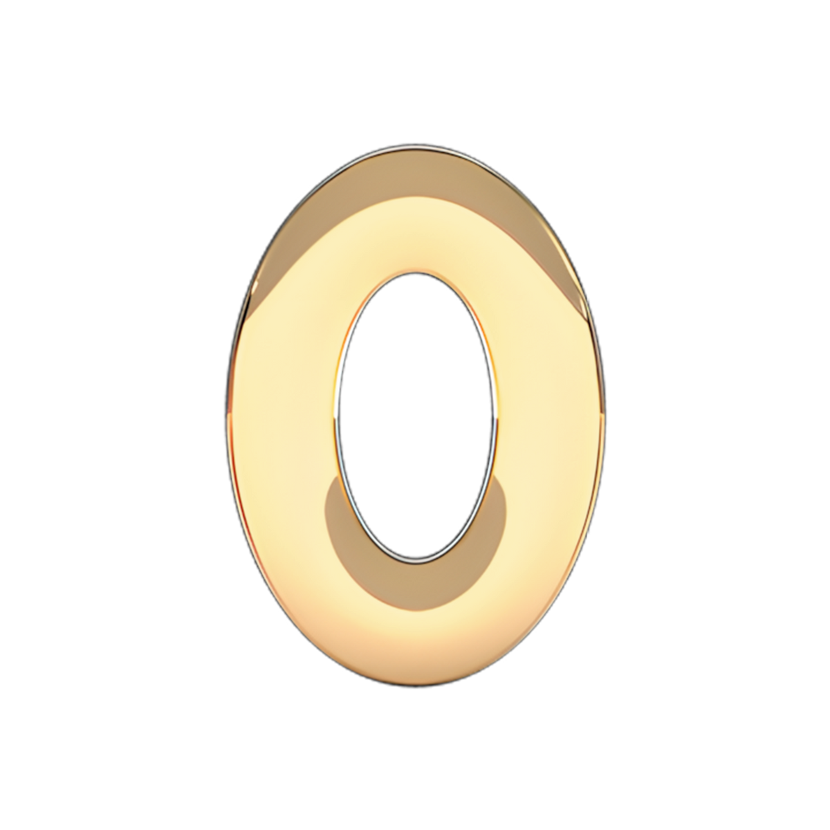 Slider Solid Letter O Charm