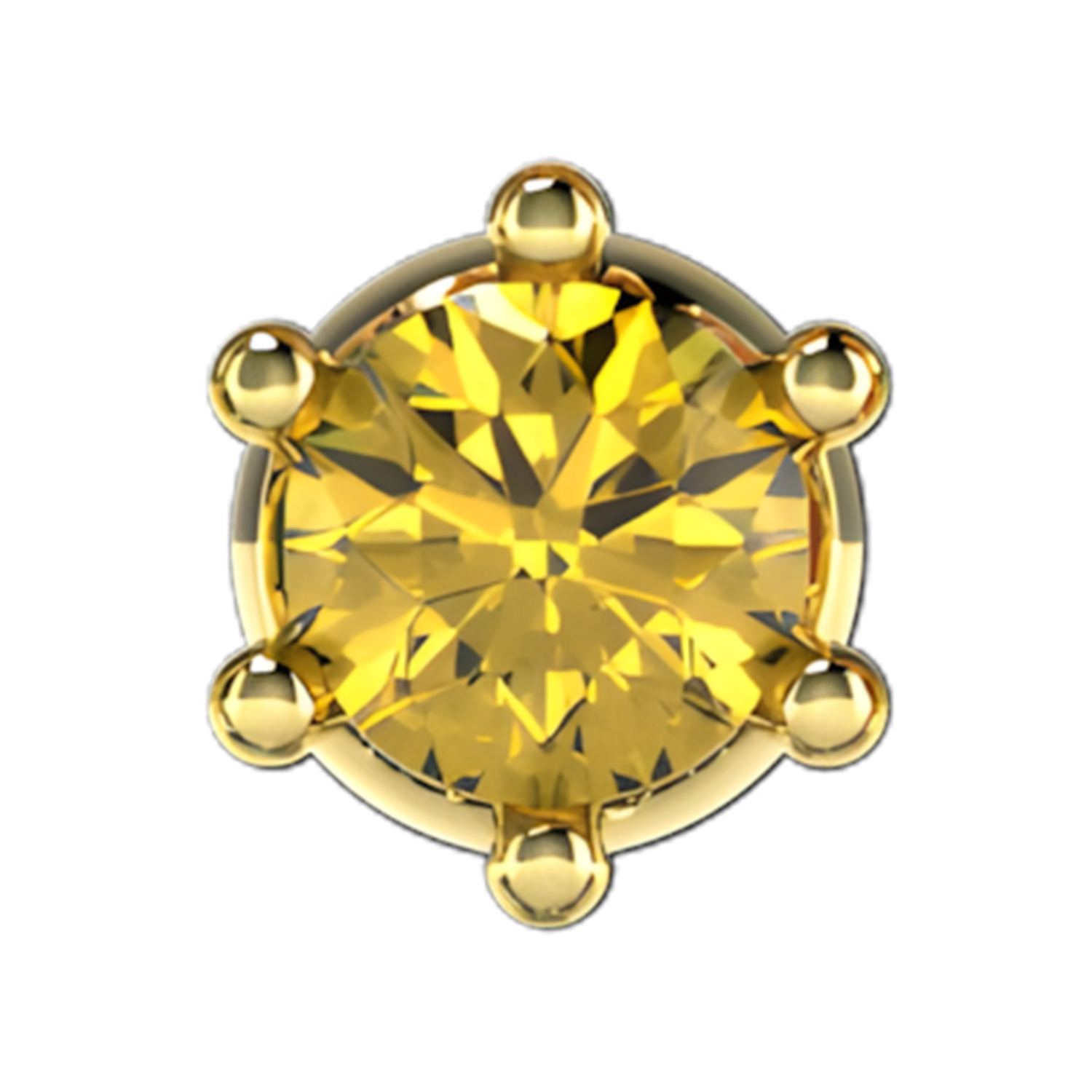 Slider Single Gemstone 18K Yellow Gold Yellow Sapphire