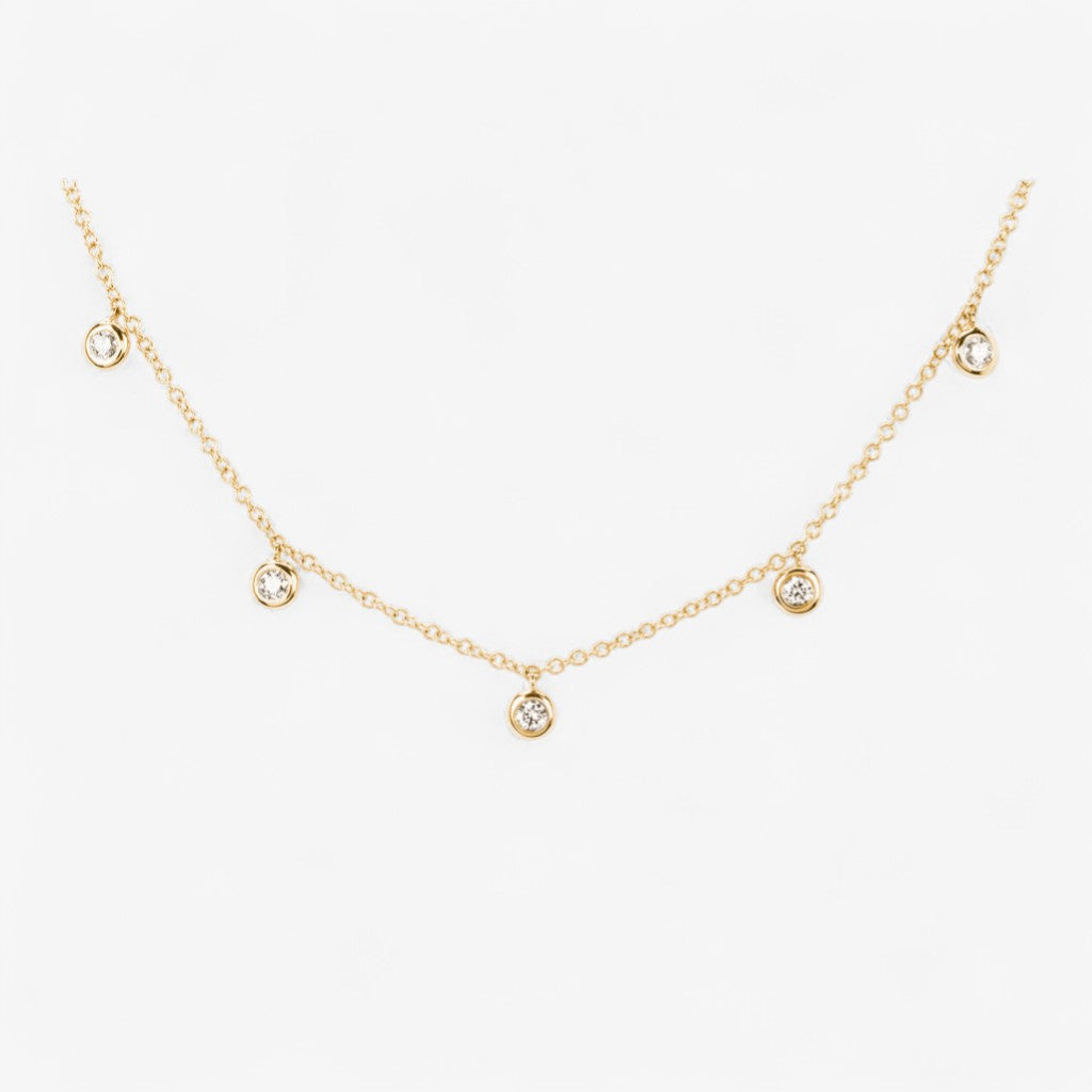 5 Diamond Bezel Choker
