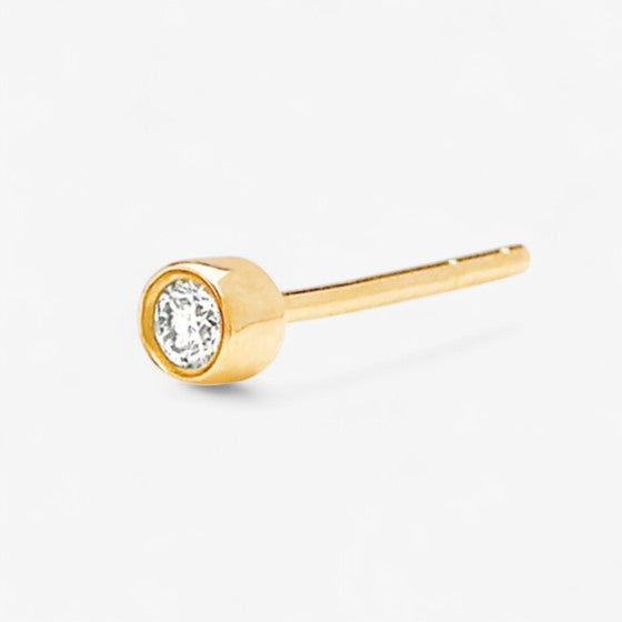 Diamond Bezel Stud Earrings
