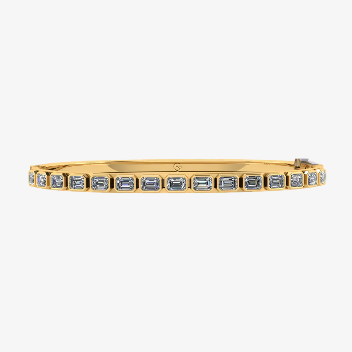 Petite Fancy Emerald Slider Bangle™ 14K Yellow Gold