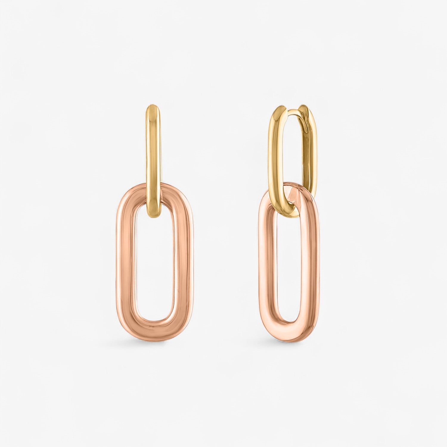 Cleo Paperclip Gold Drop Earrings