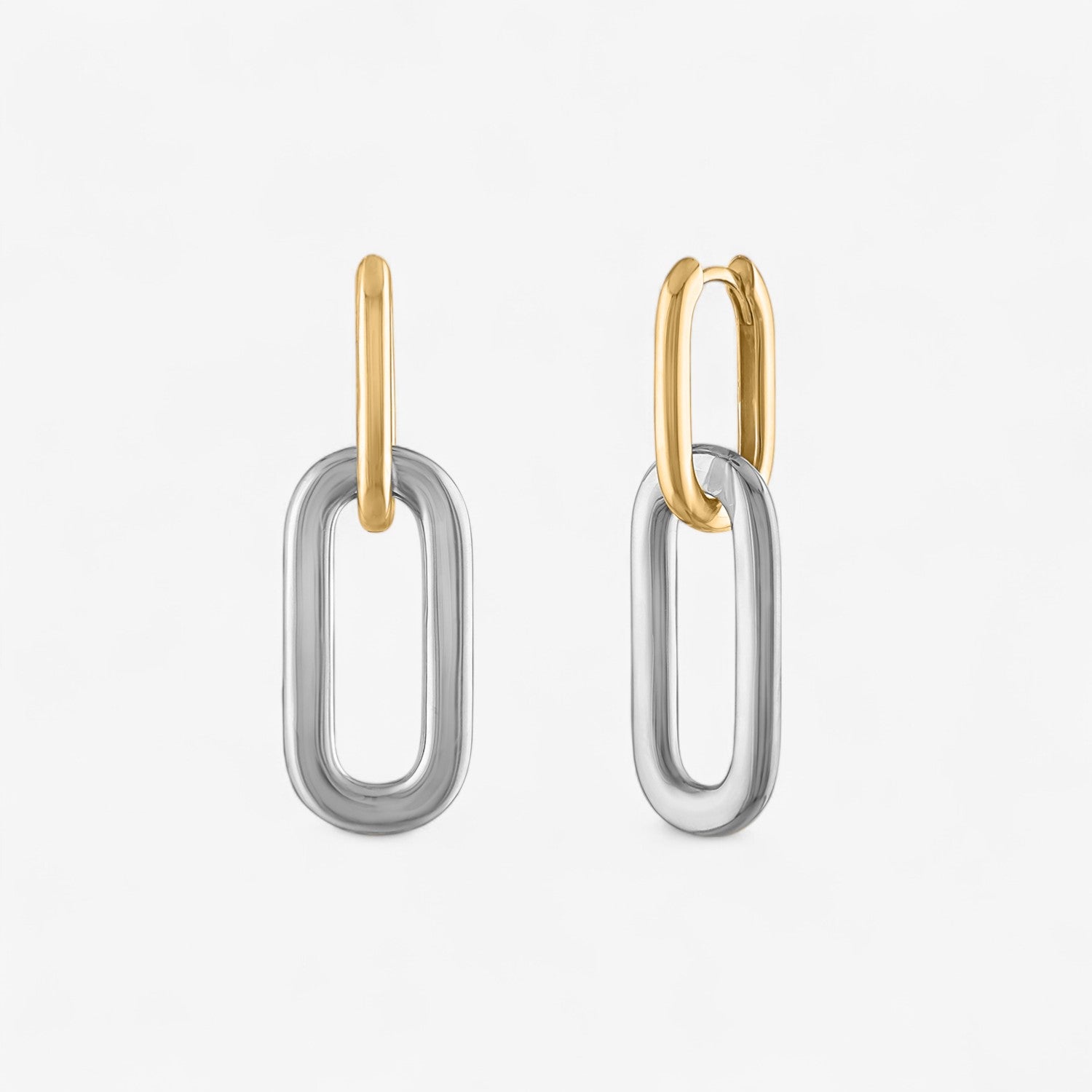 Paperclip Gold Drop Earrings