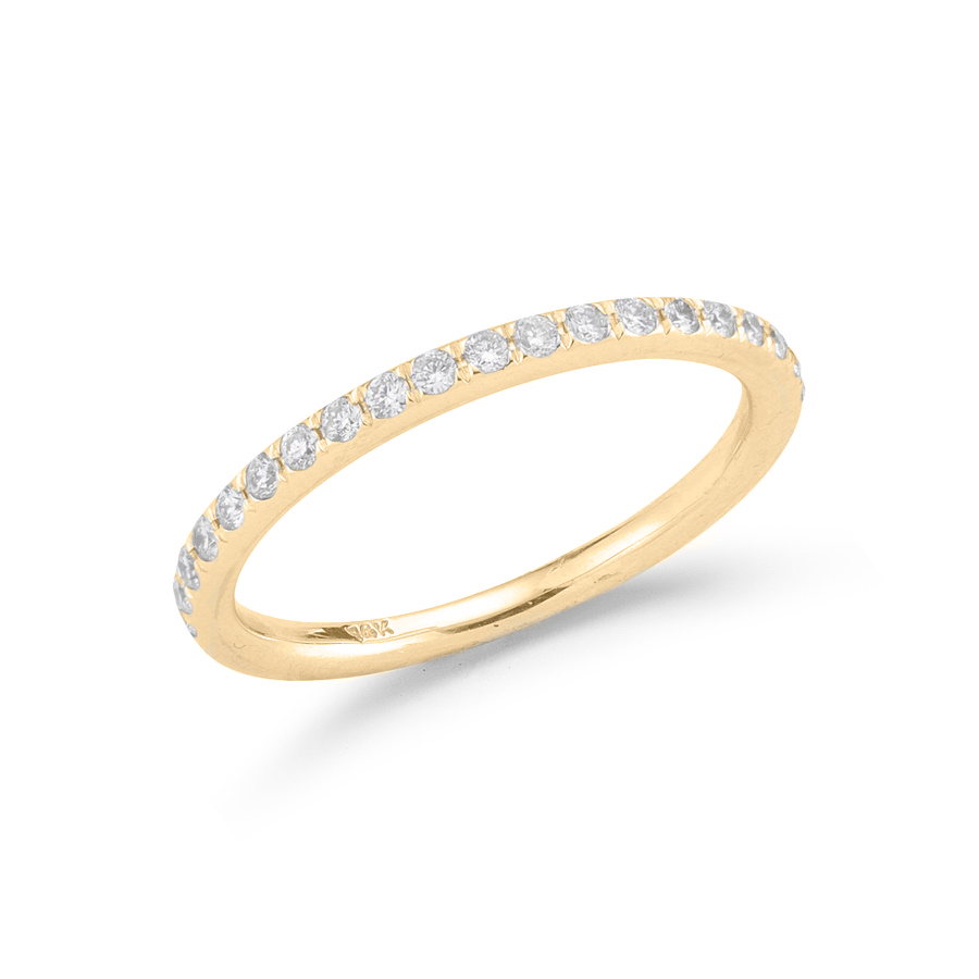 Vault Sale: 0.33ct Pave Stack Band in Yellow Gold Size 4 14K Yellow Gold 4