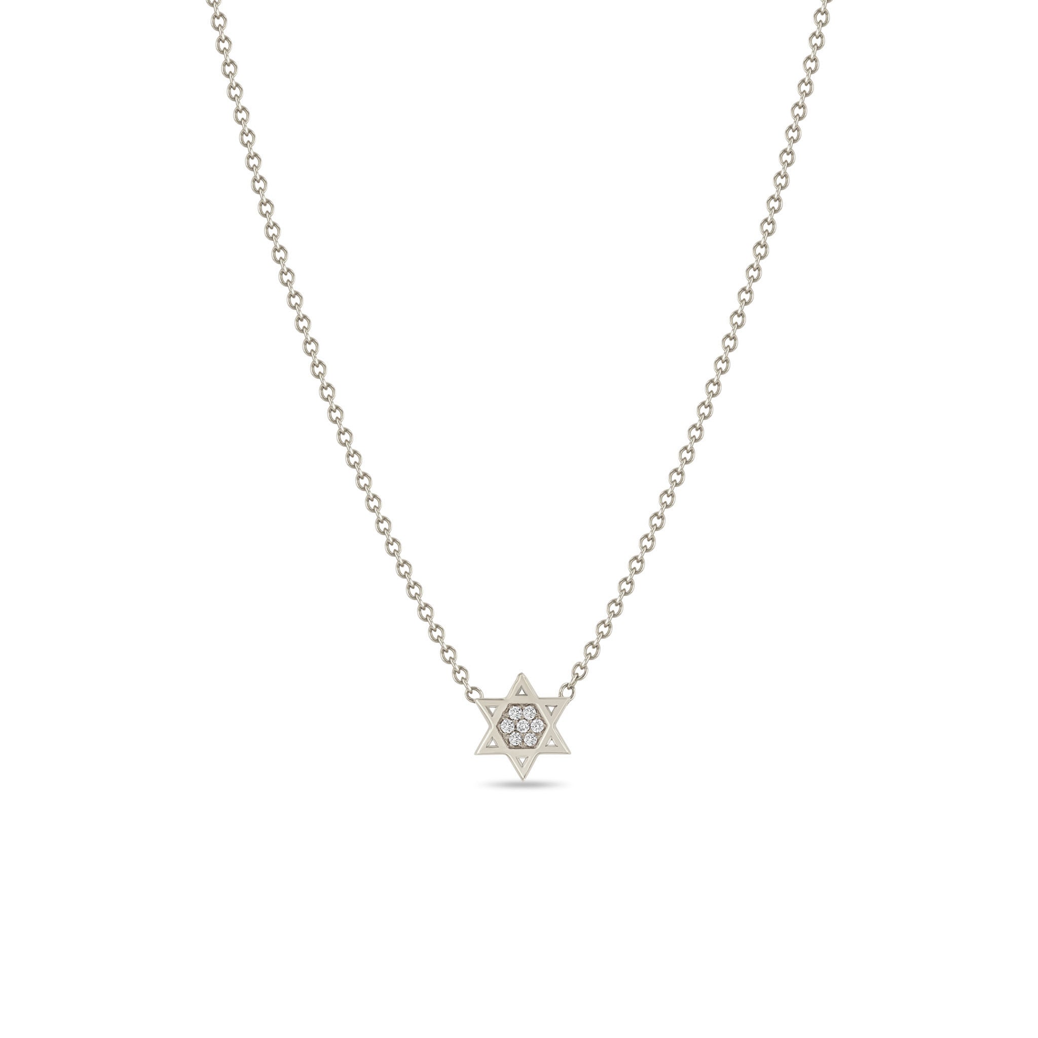 Pave Star of David Necklace