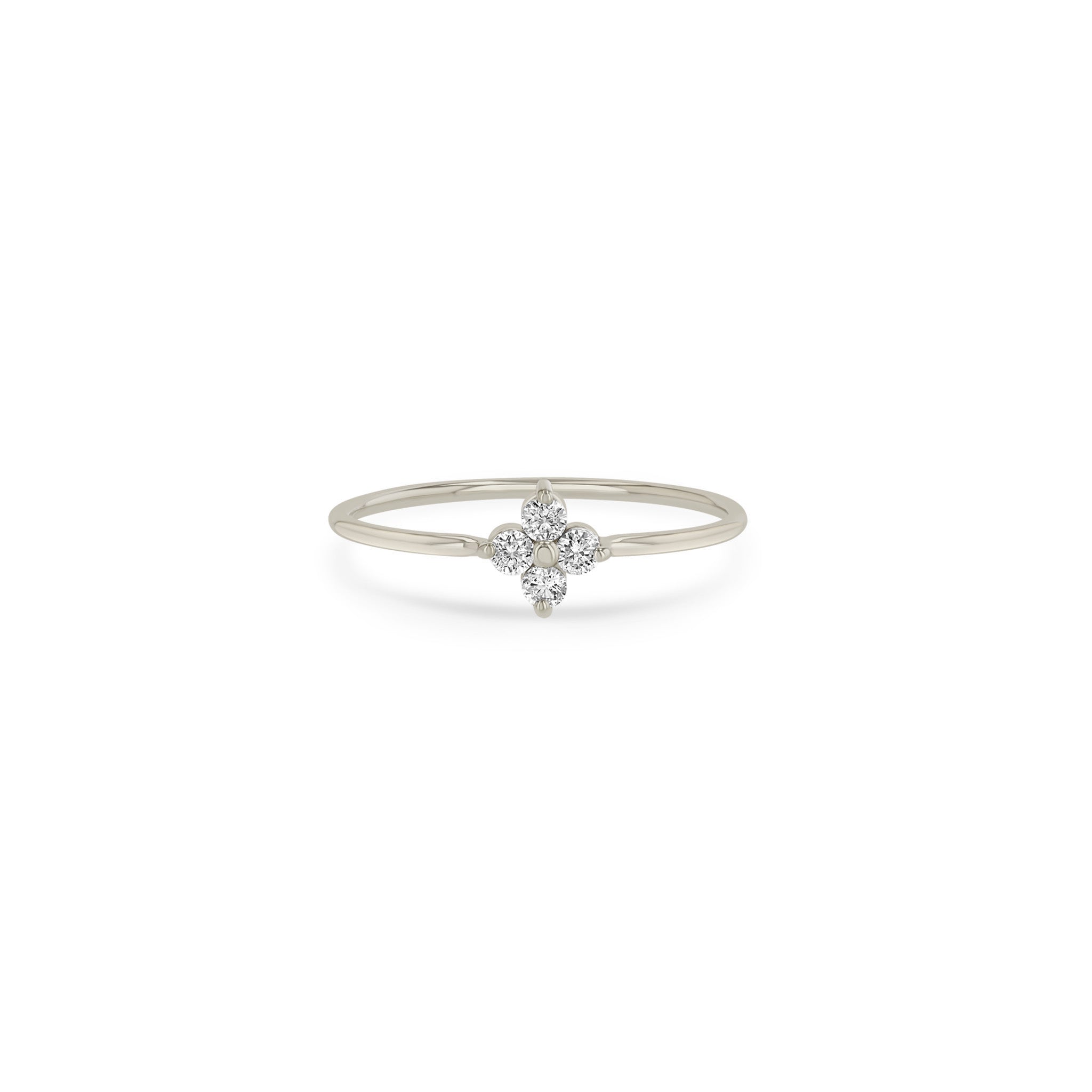 Gold and Diamond Quad Ring