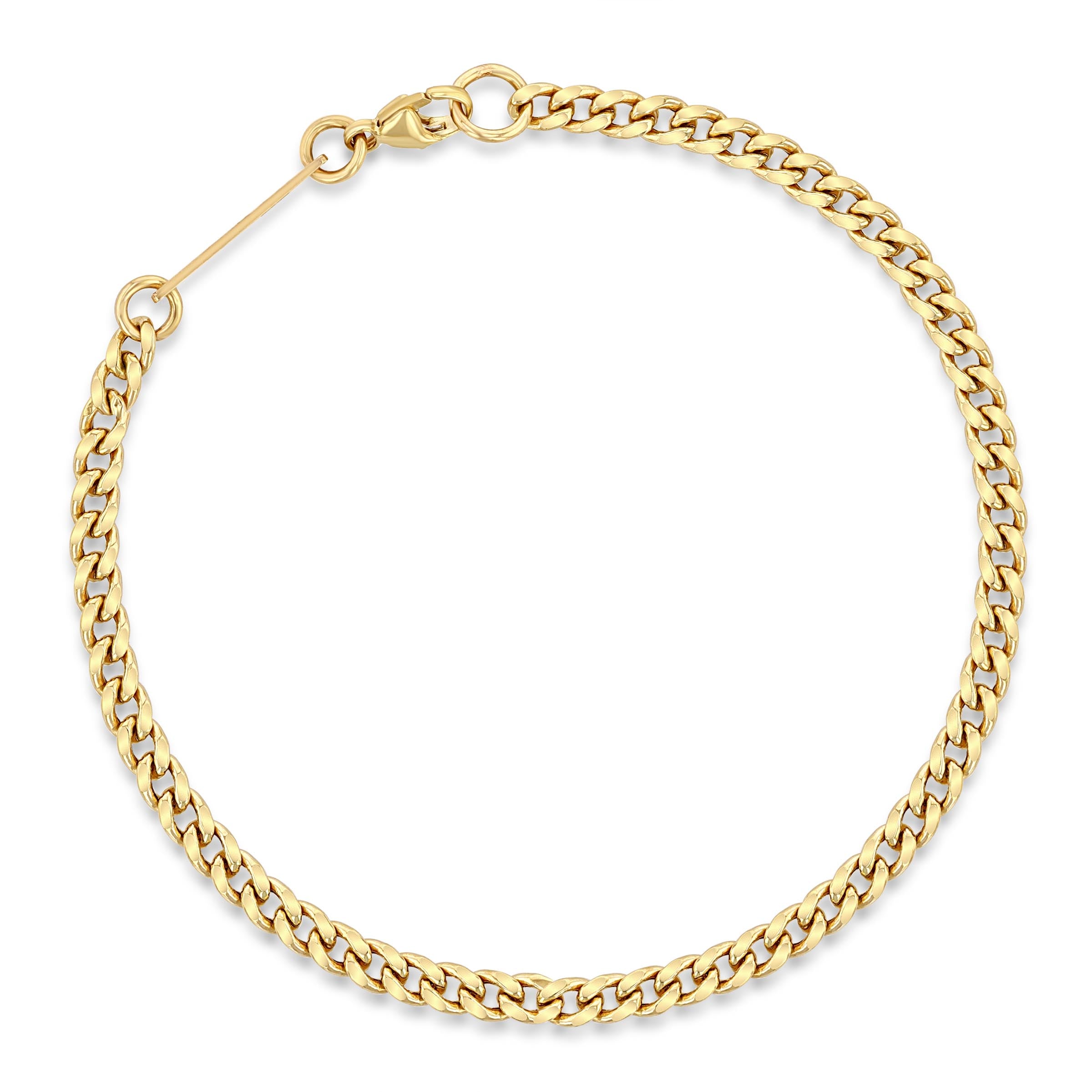 Small Gold Curb Chain Bracelet